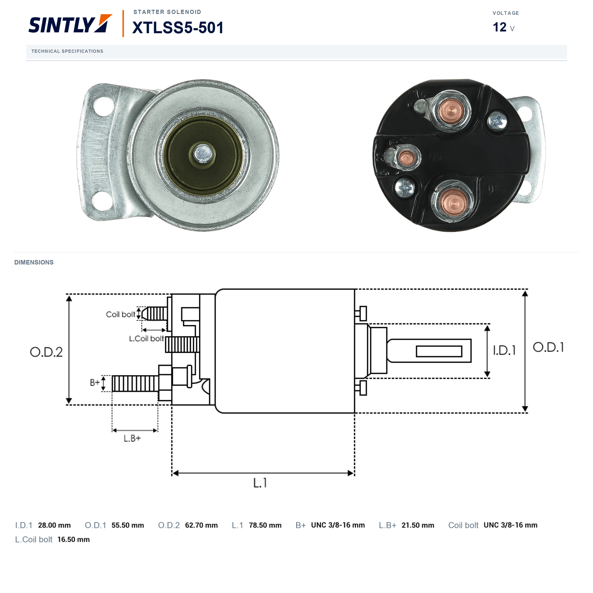 Starter Solenoid XTLSS5-501
