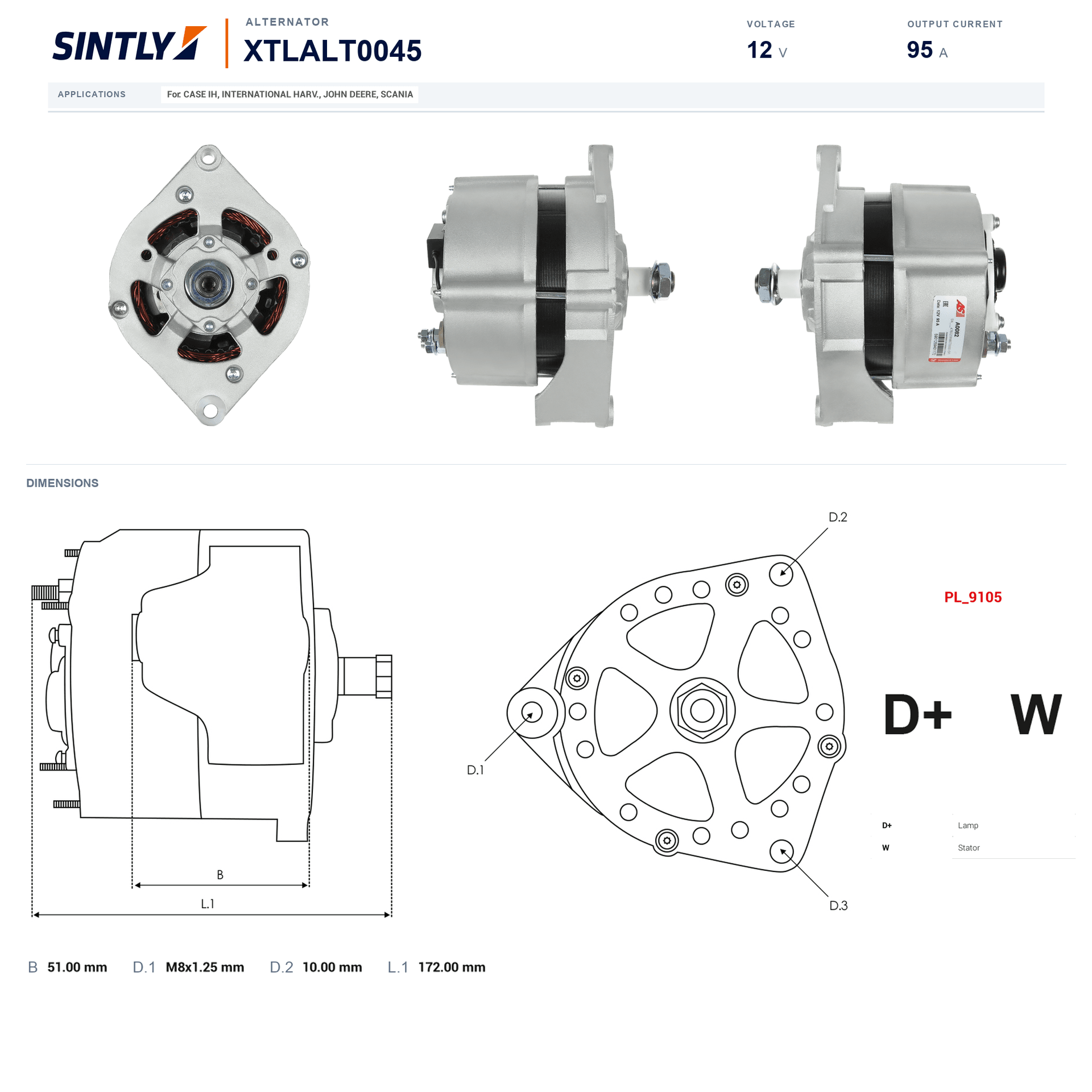 Alternator XTLALT0045