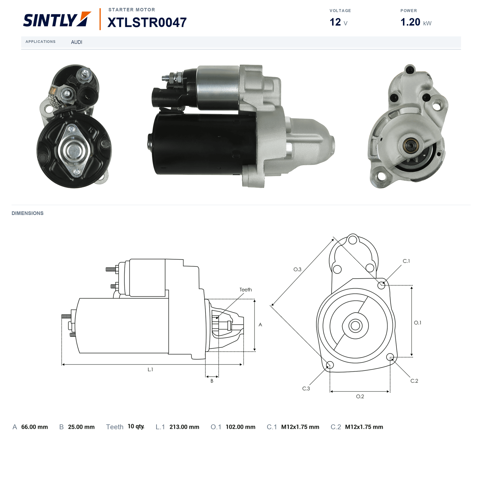 Starter XTLSTR0047