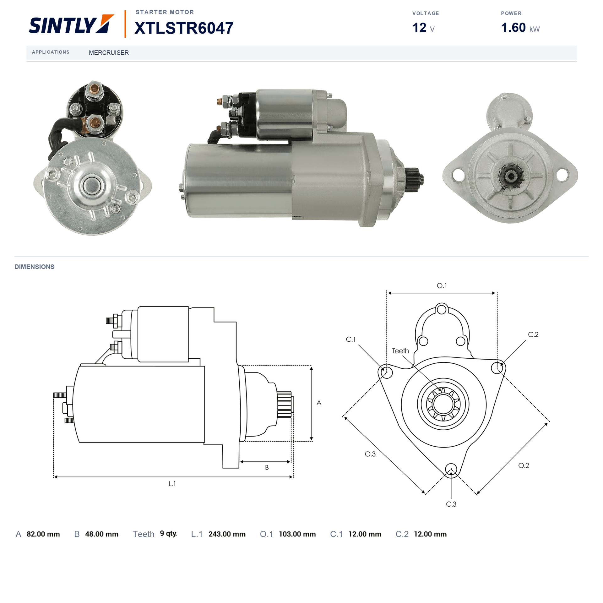 Starter XTLSTR6047