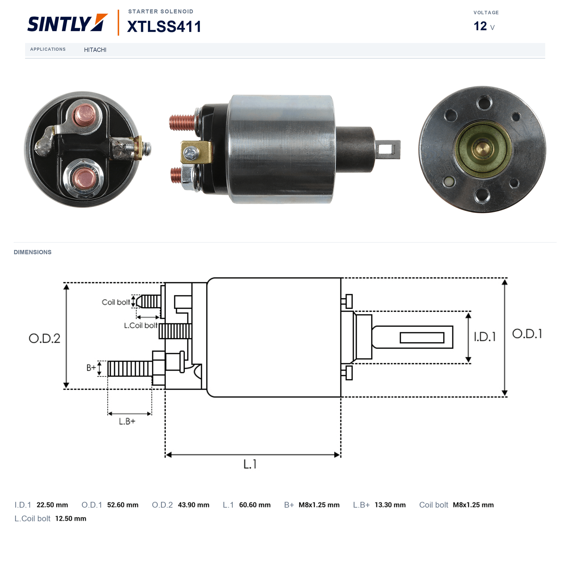 Starter Solenoid XTLSS411