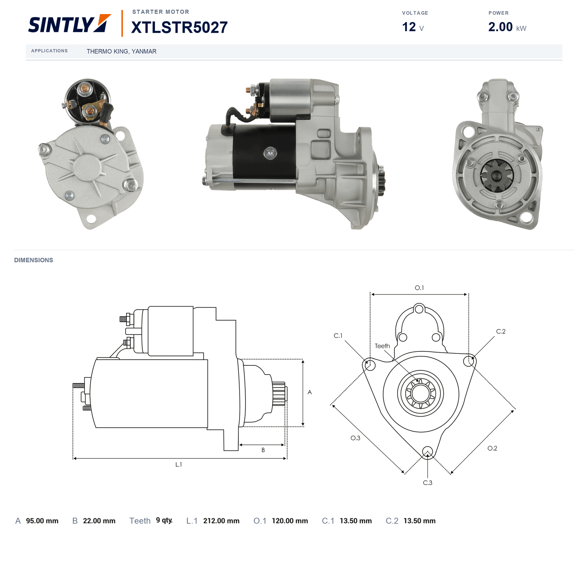 Starter XTLSTR5027