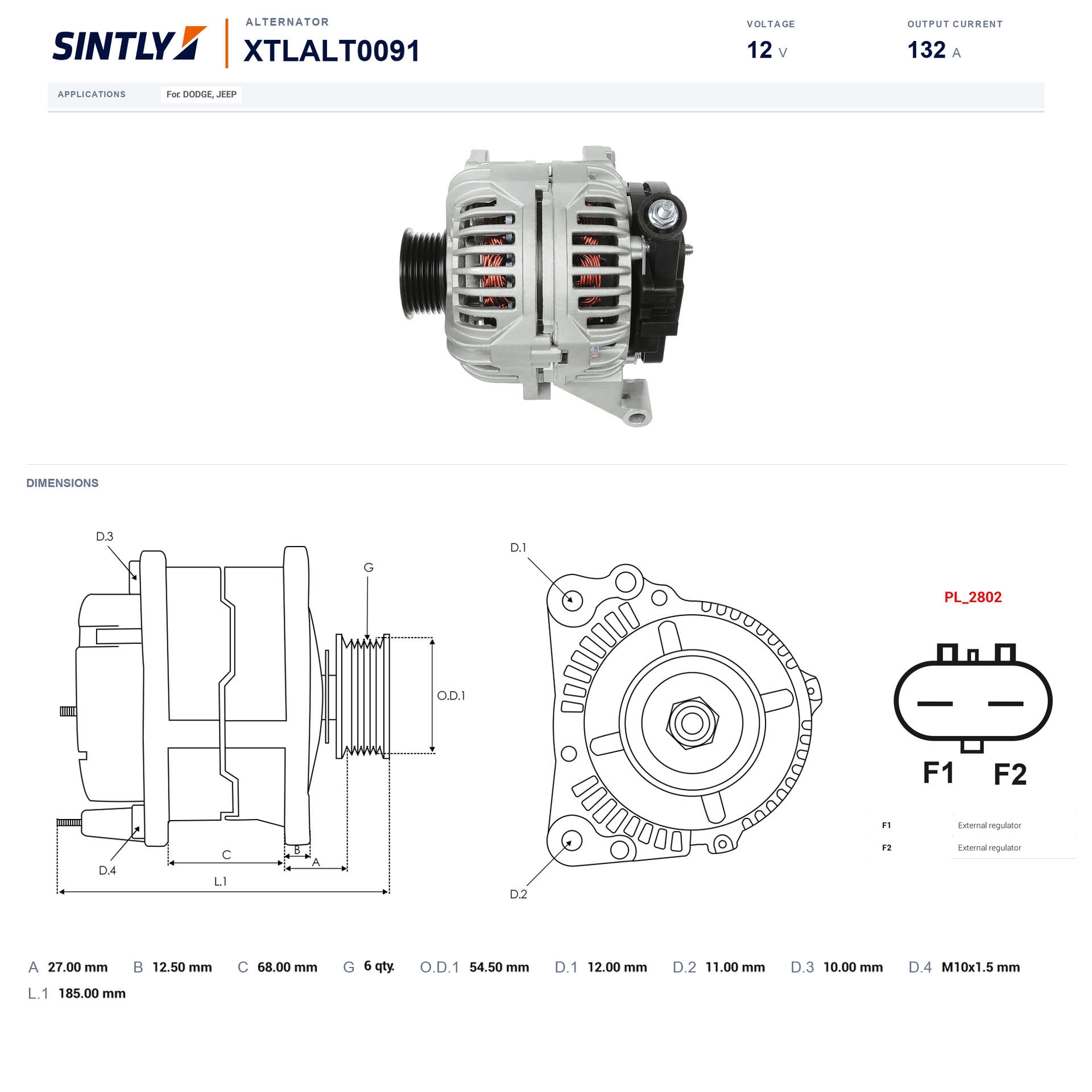 Alternator XTLALT0091