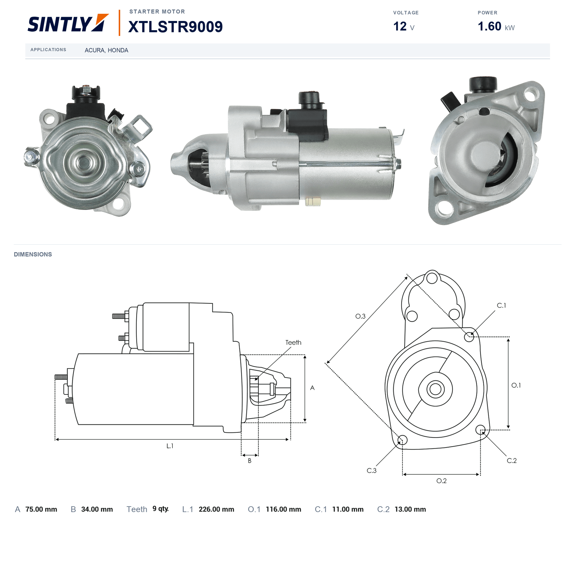 Starter XTLSTR9009
