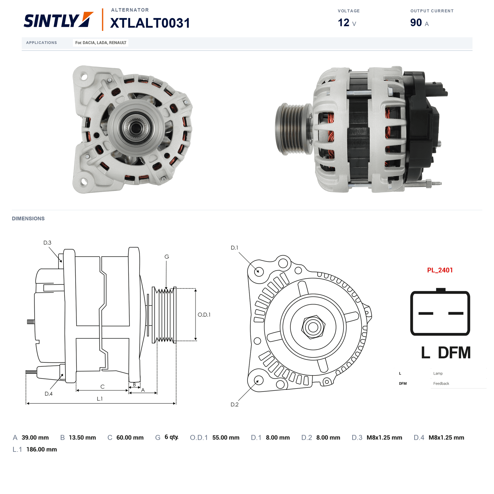 Alternator XTLALT0031