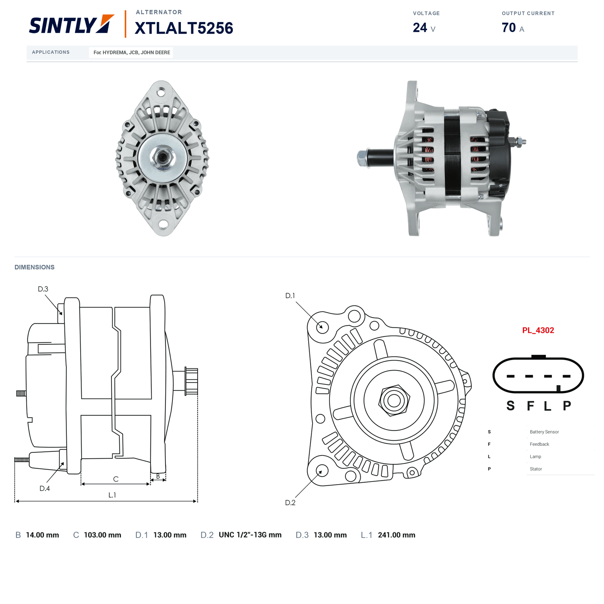 Alternator XTLALT5256