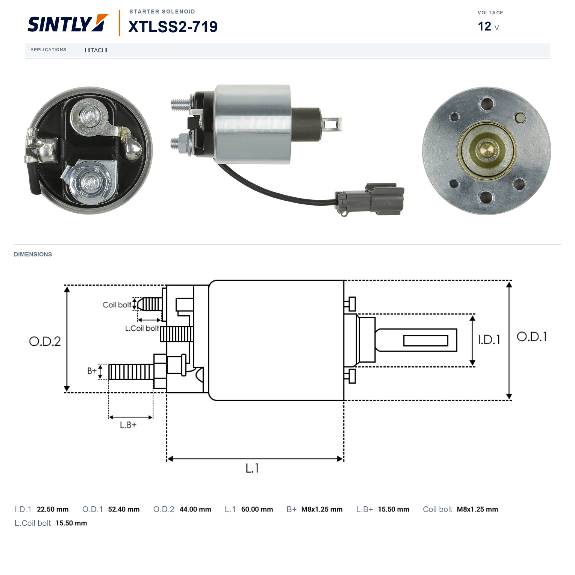 Starter Solenoid XTLSS2-719