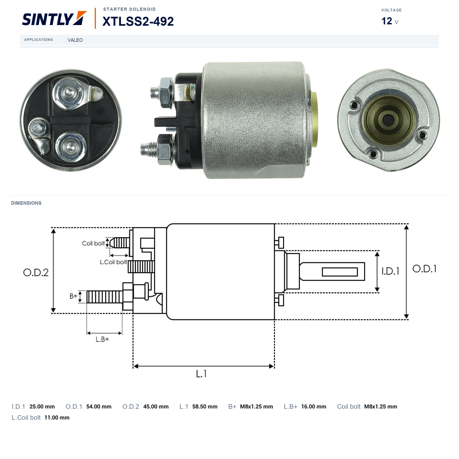 Starter Solenoid XTLSS2-492