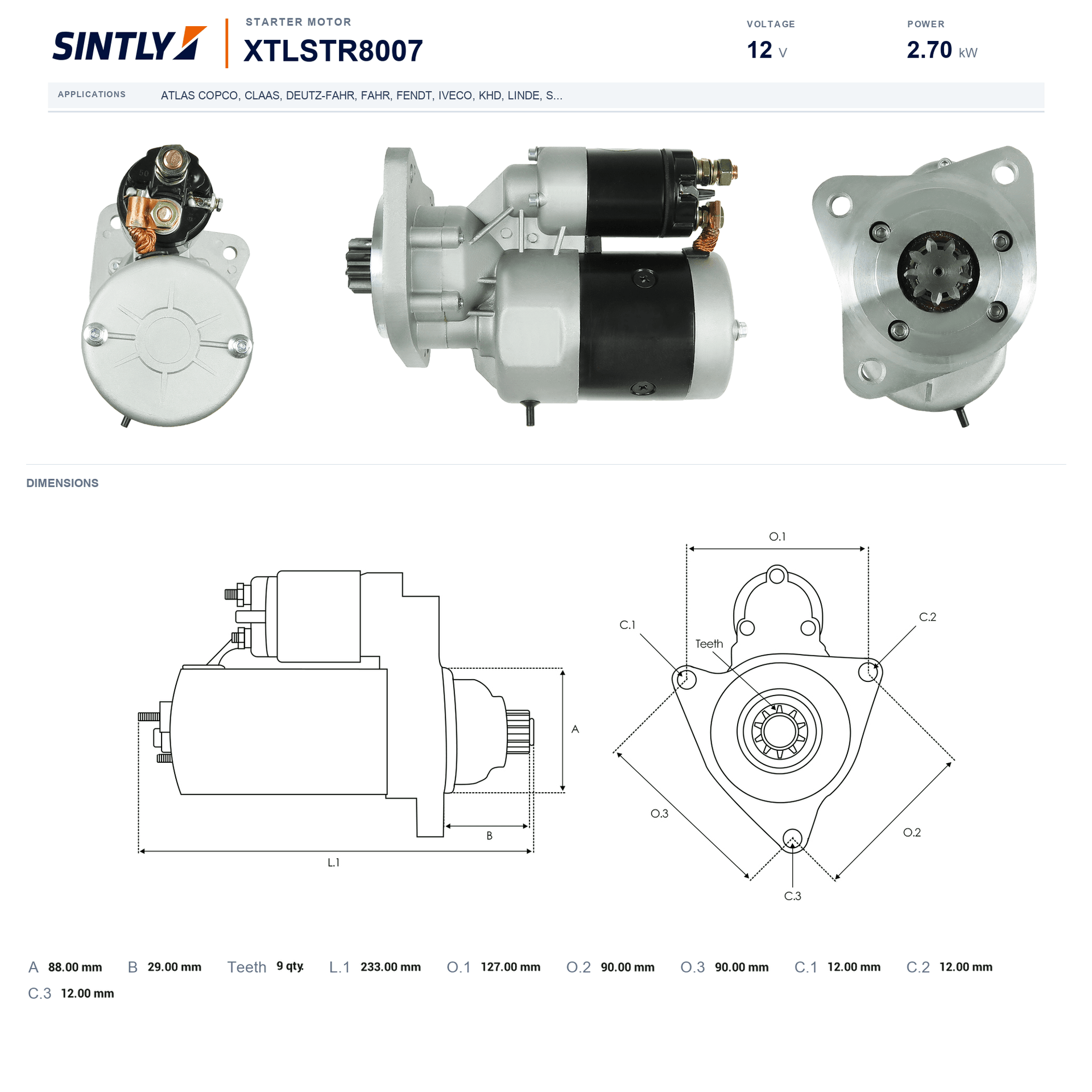 Starter XTLSTR8007