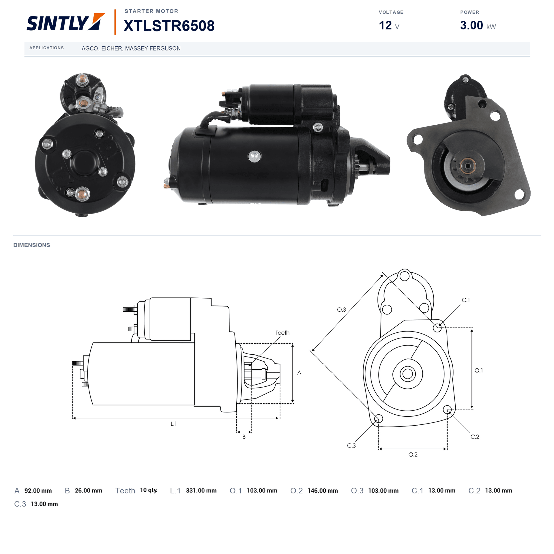 Starter XTLSTR6508