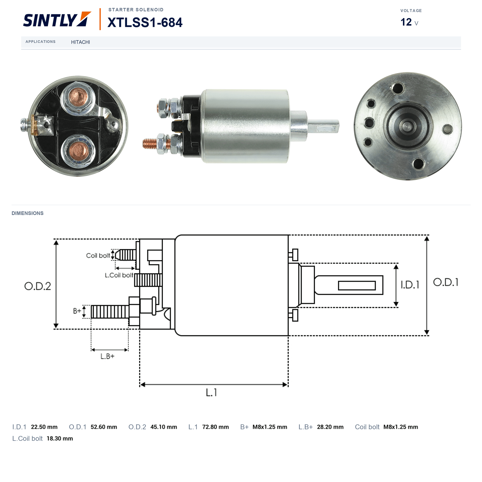 Starter Solenoid XTLSS1-684