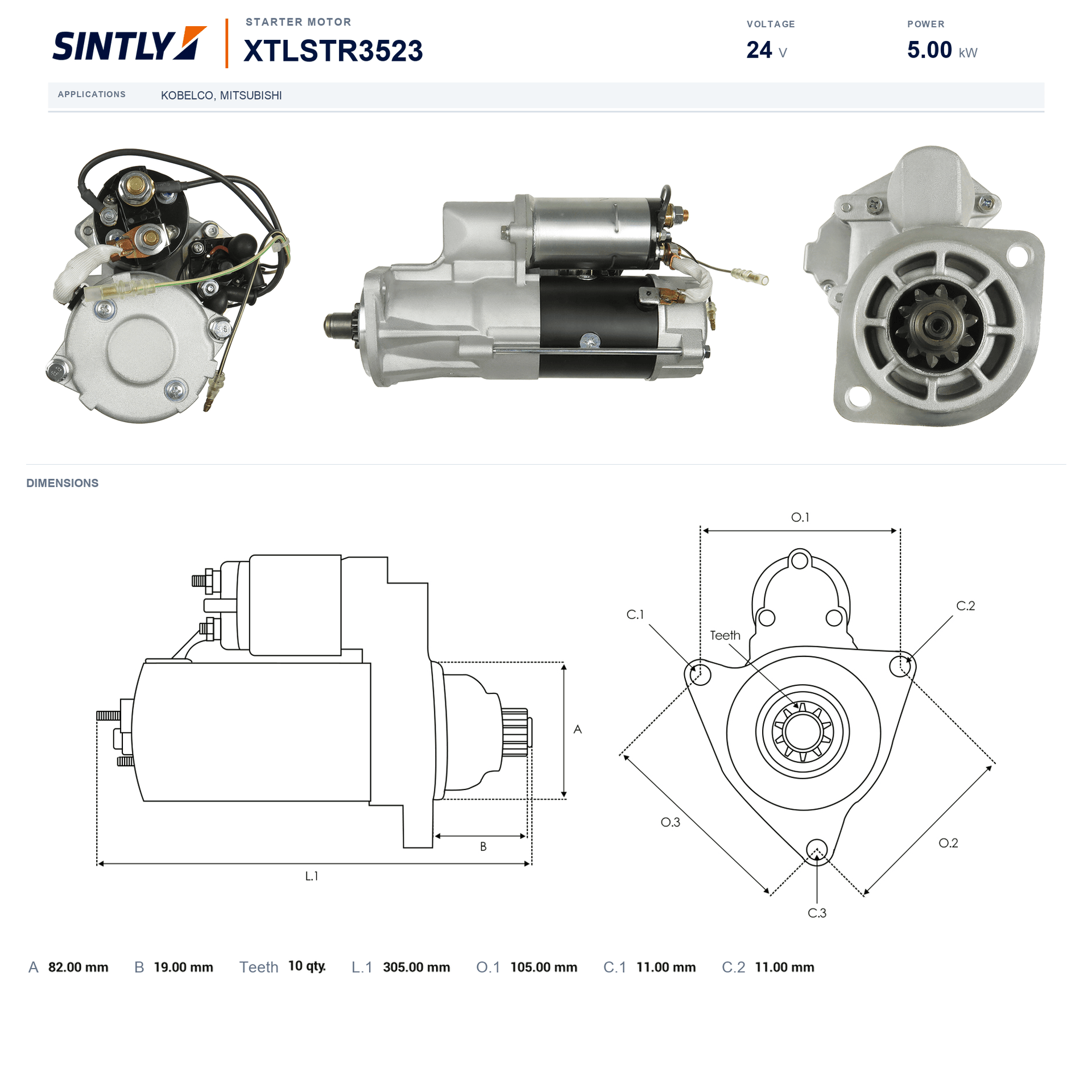 Starter XTLSTR3523