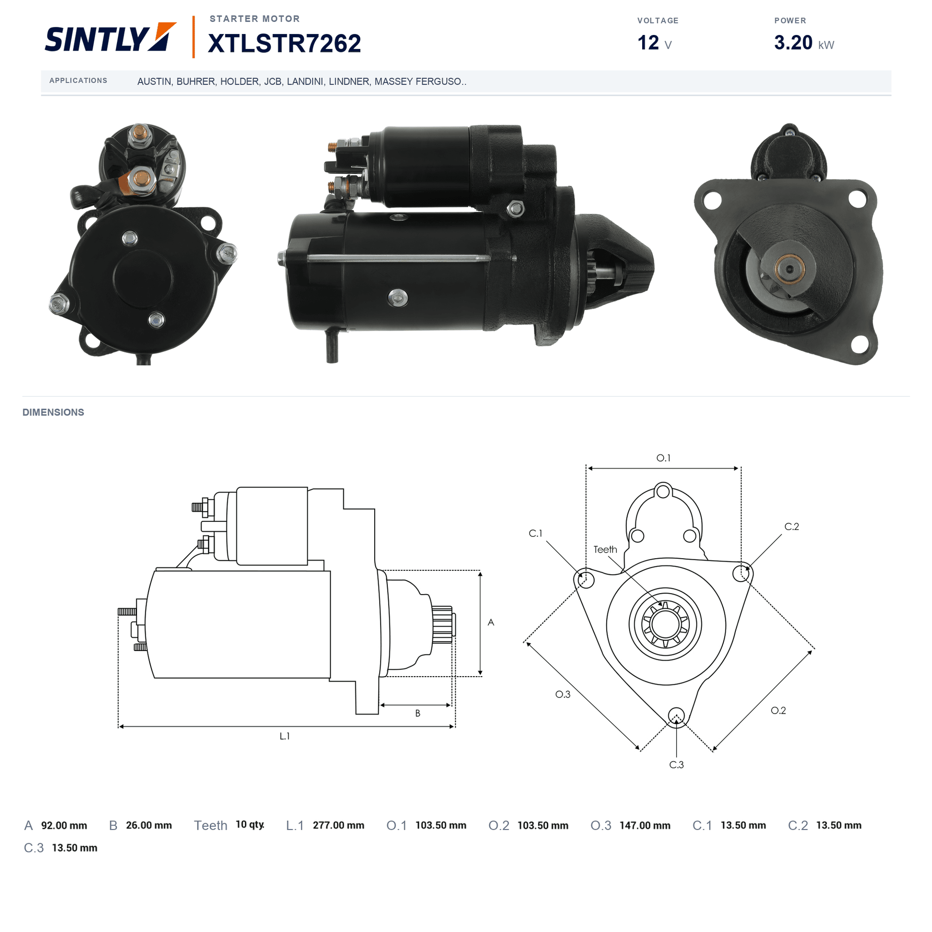 Starter XTLSTR7262