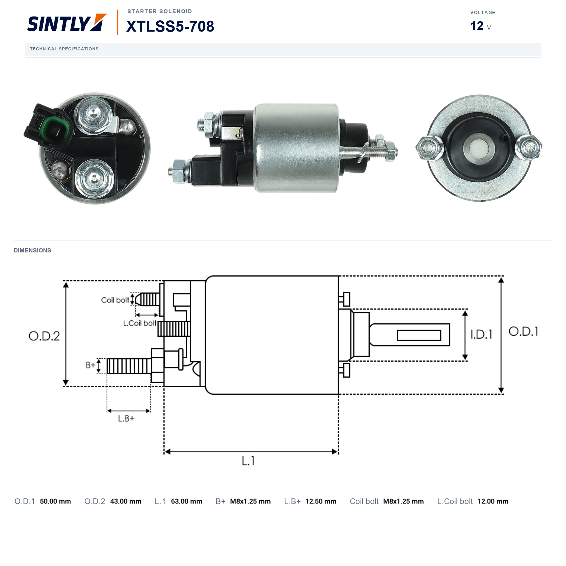 Starter Solenoid XTLSS5-708