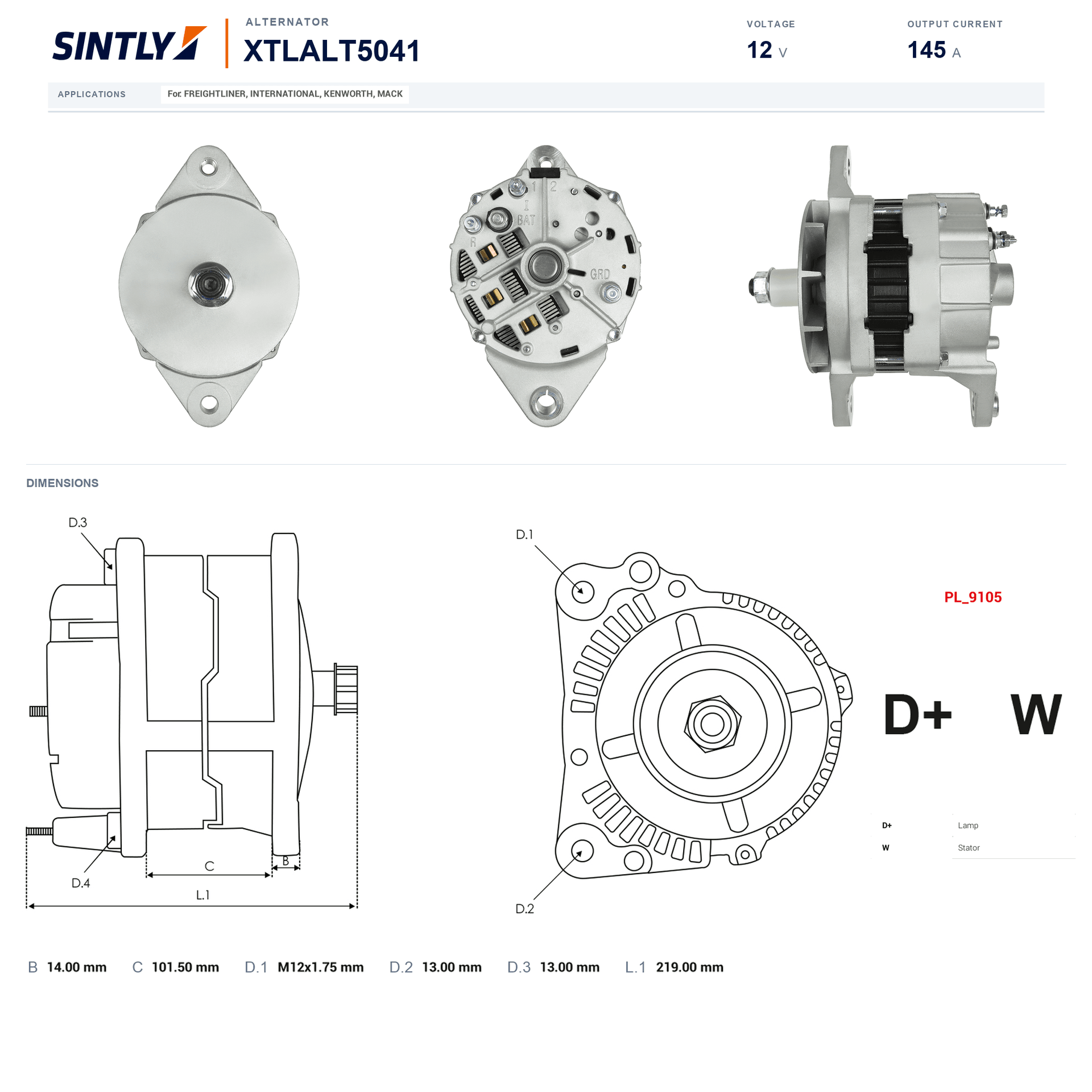 Alternator XTLALT5041