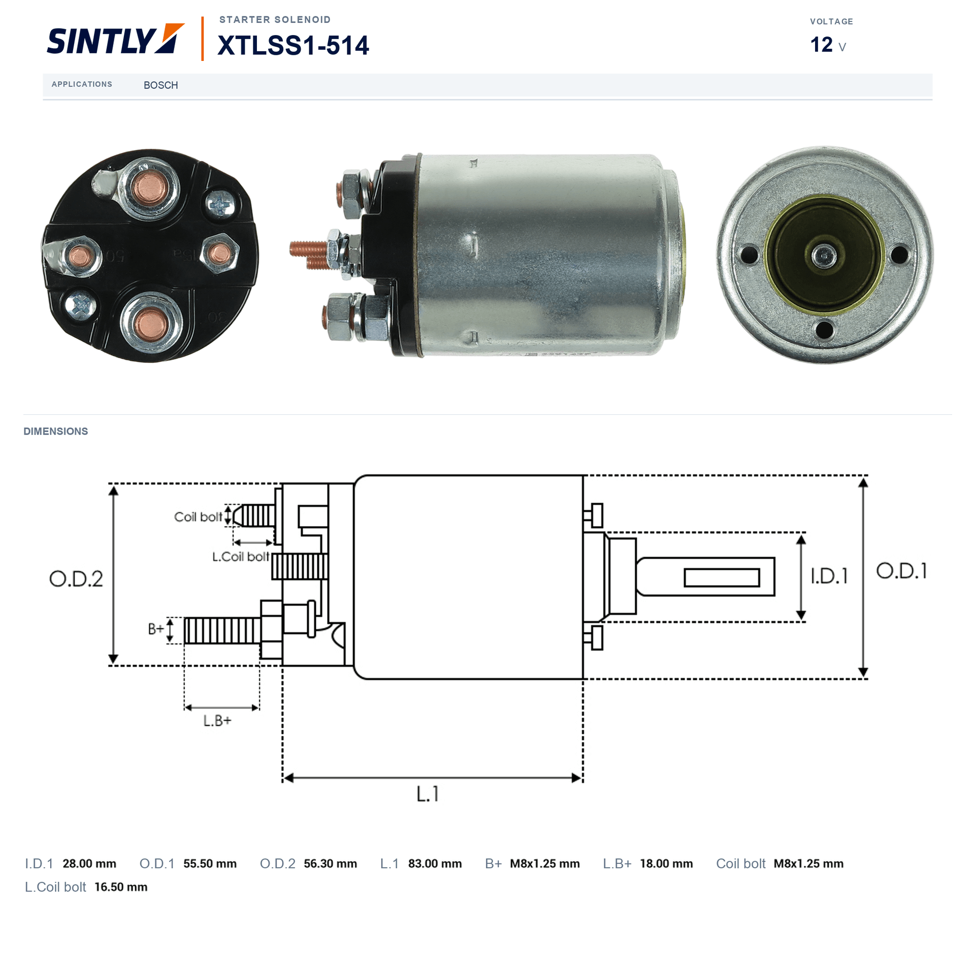 Starter Solenoid XTLSS1-514