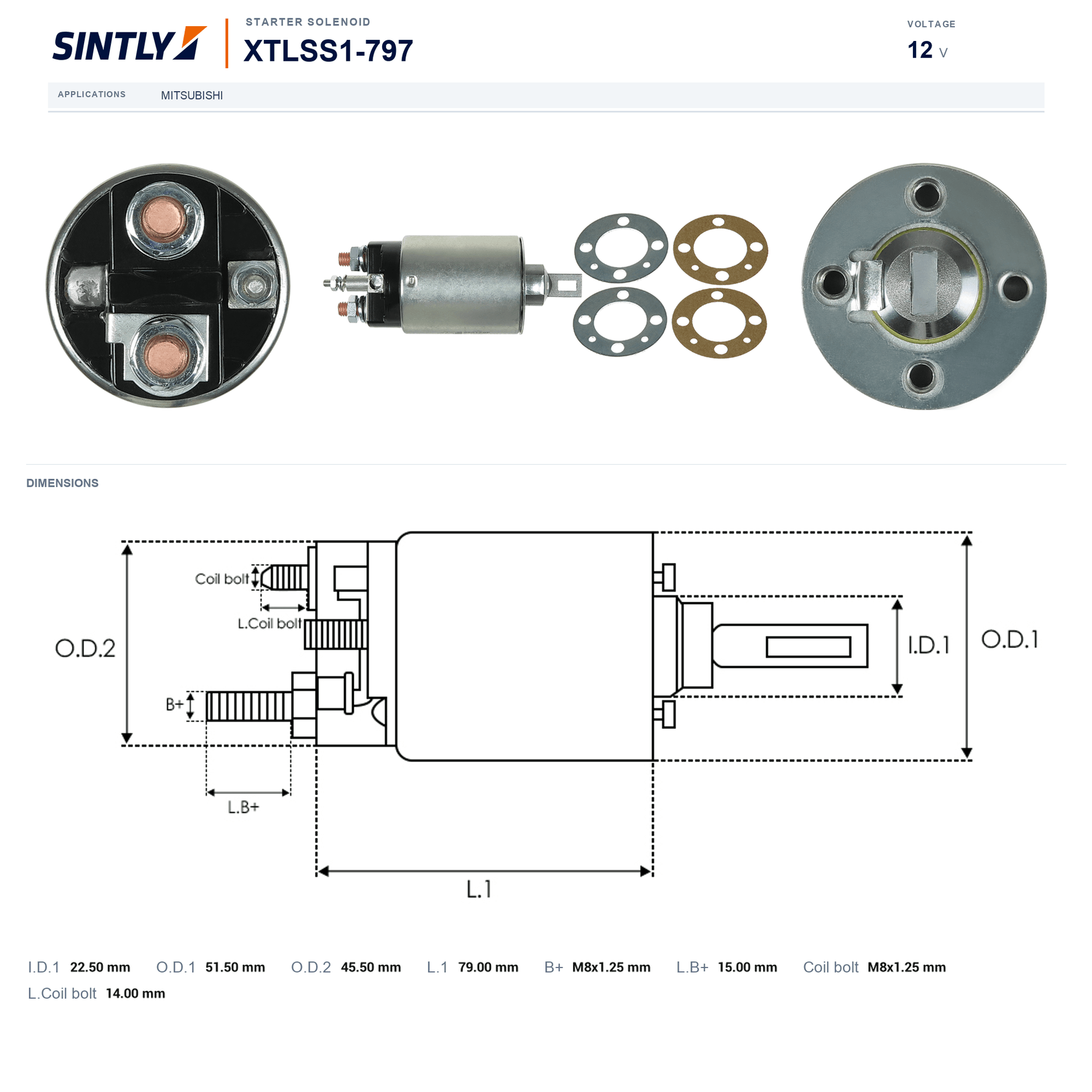 Starter Solenoid XTLSS1-797