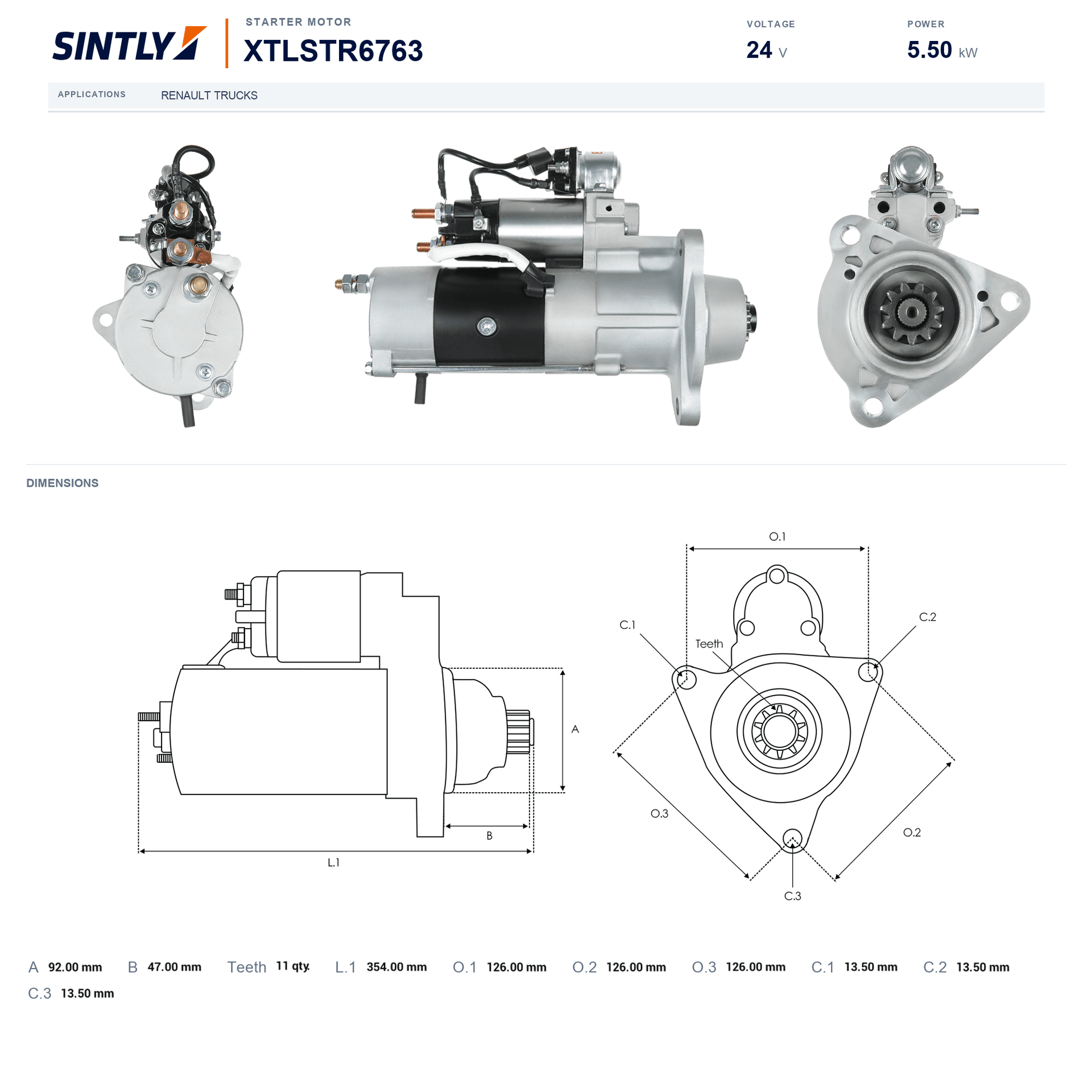 Starter XTLSTR6763