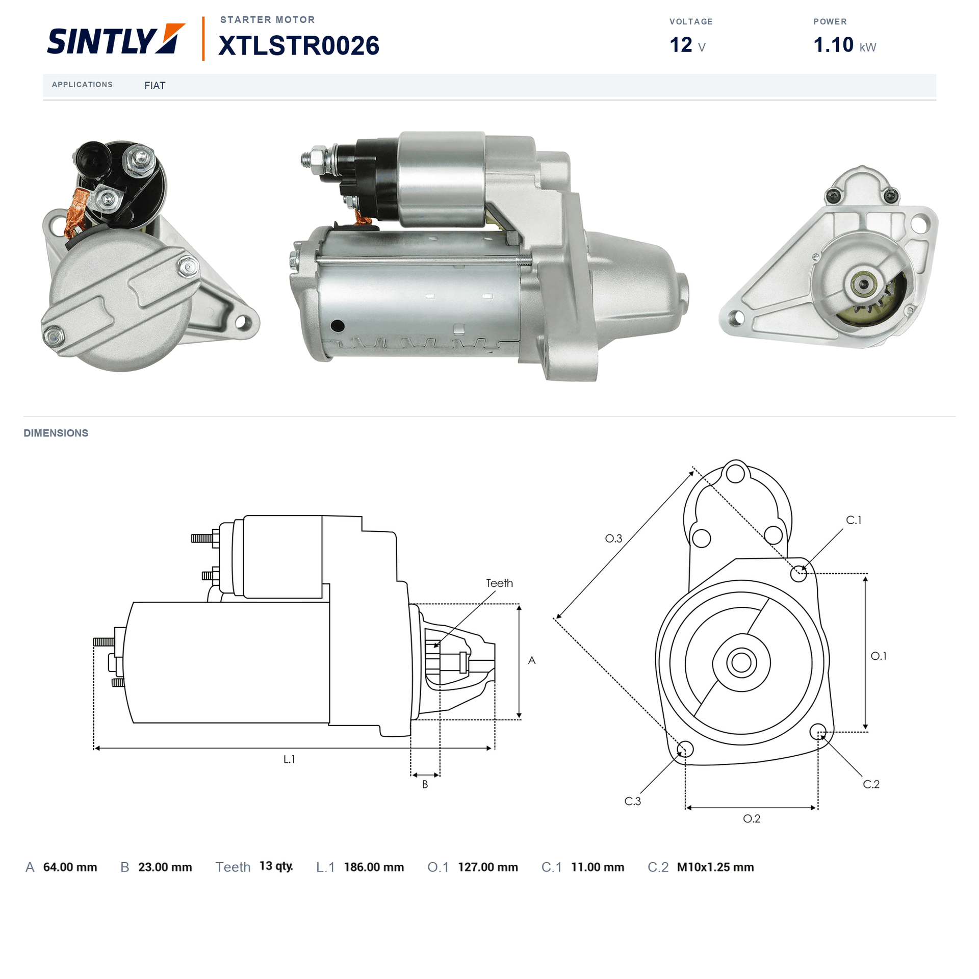 Starter XTLSTR0026