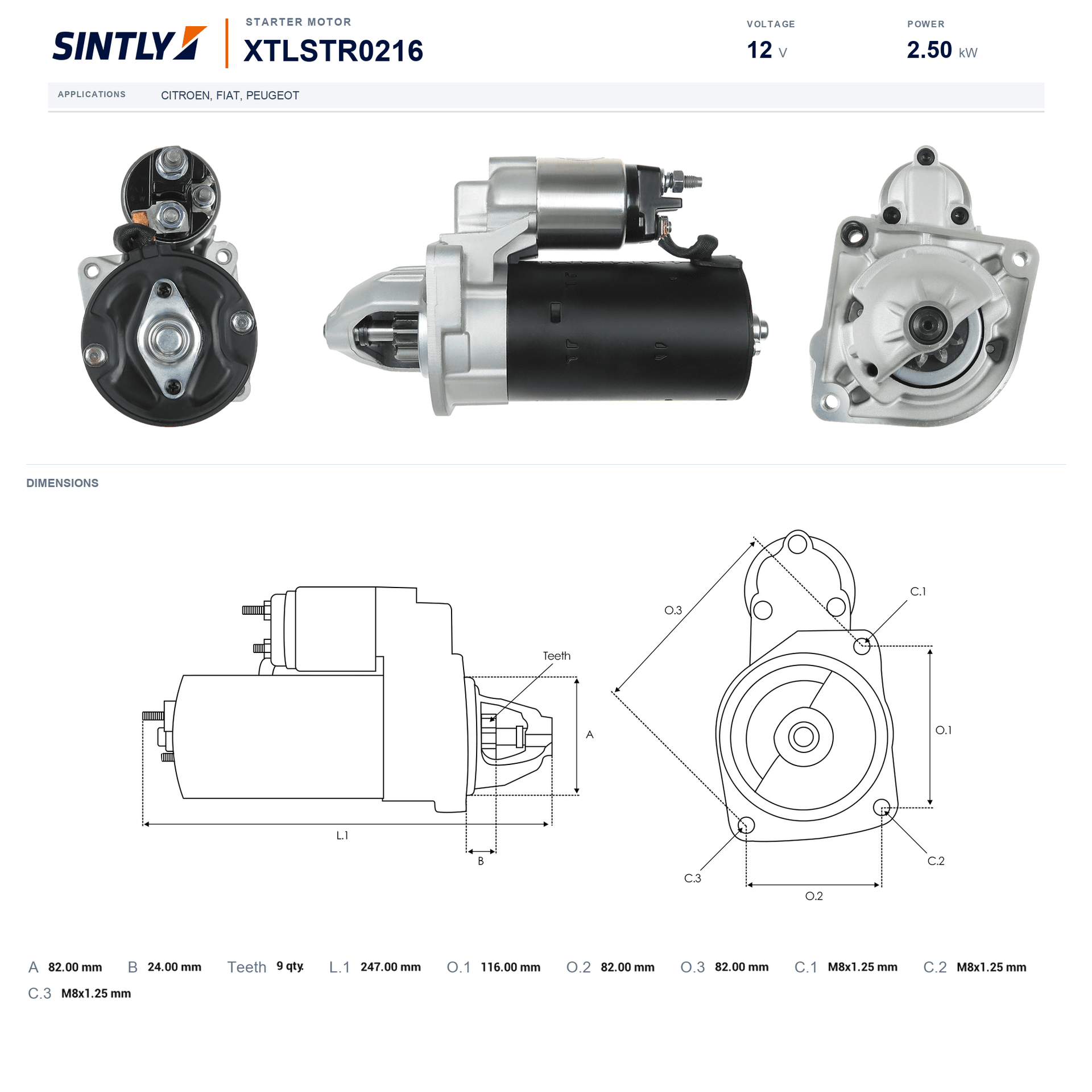 Starter XTLSTR0216