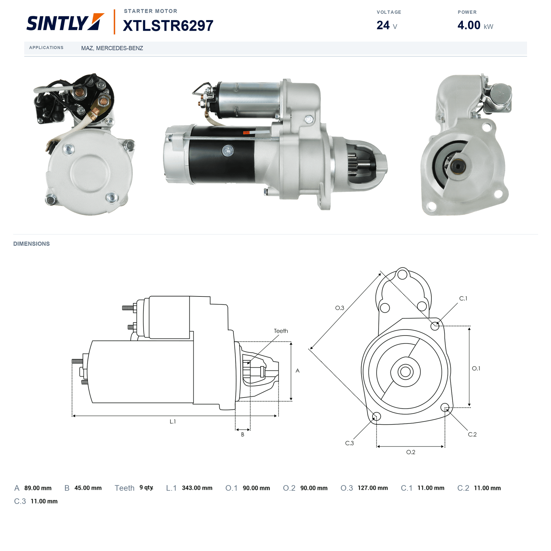 Starter XTLSTR6297