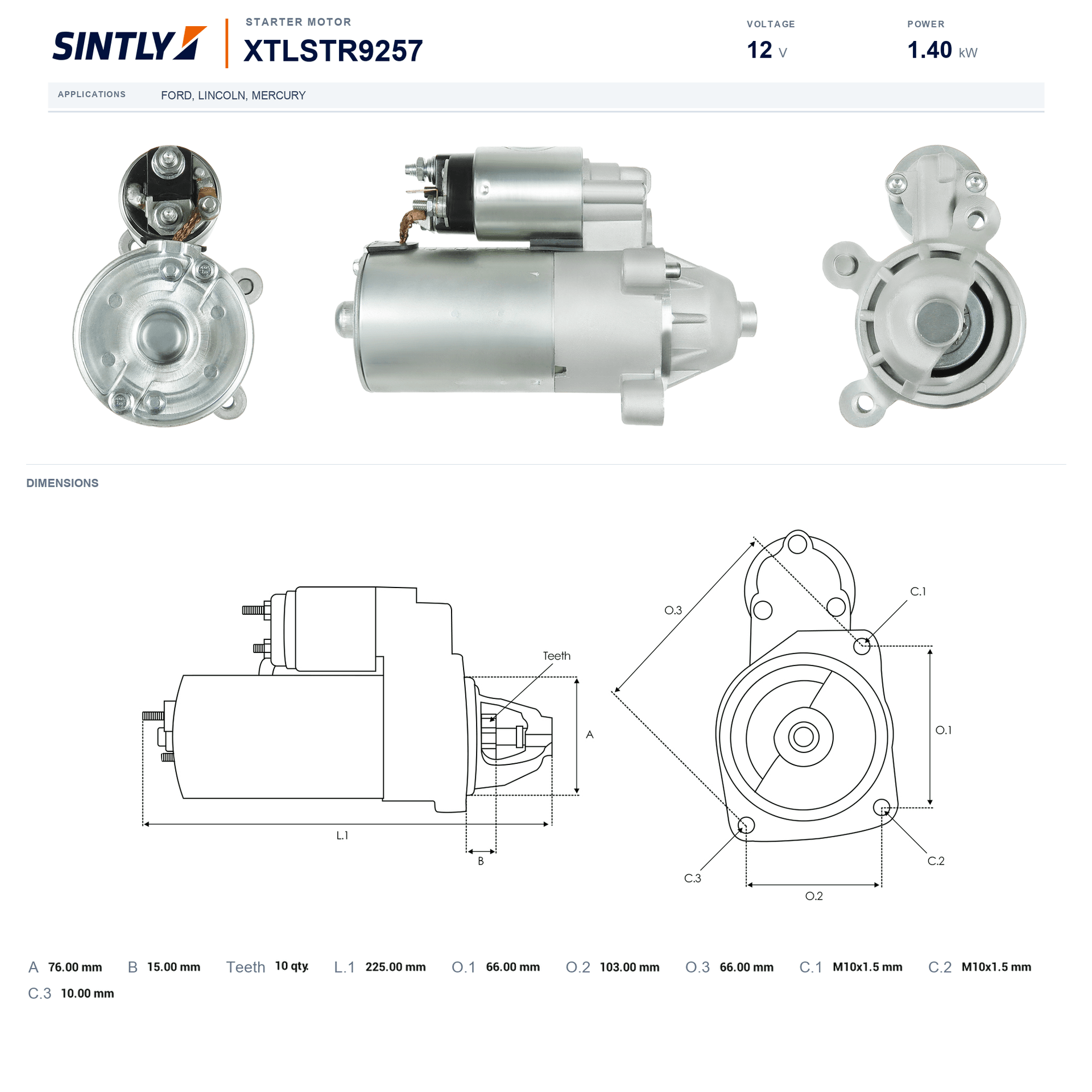 Starter XTLSTR9257