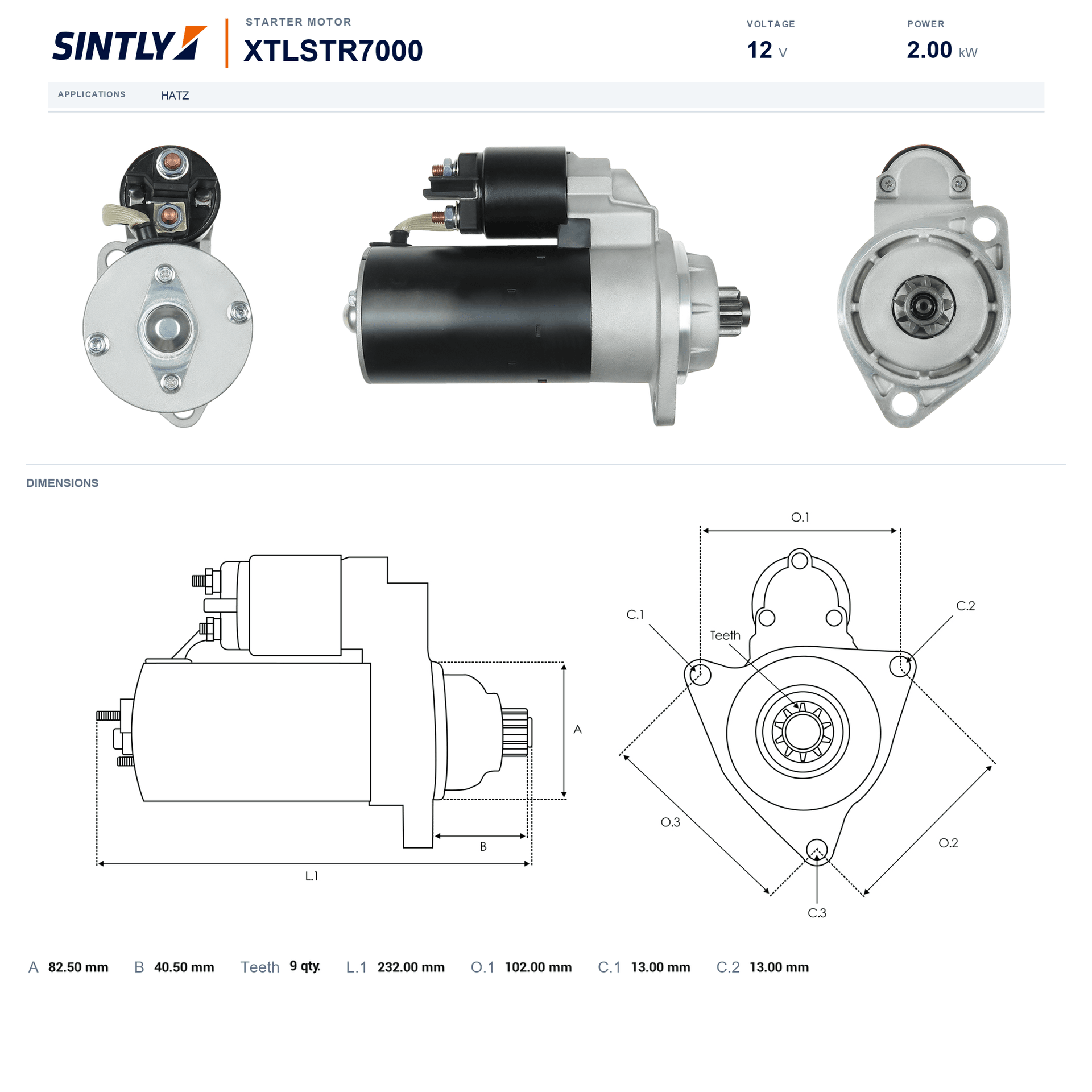 Starter XTLSTR7000