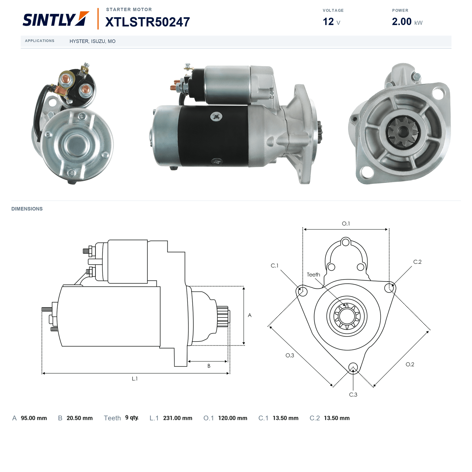 Starter XTLSTR50247