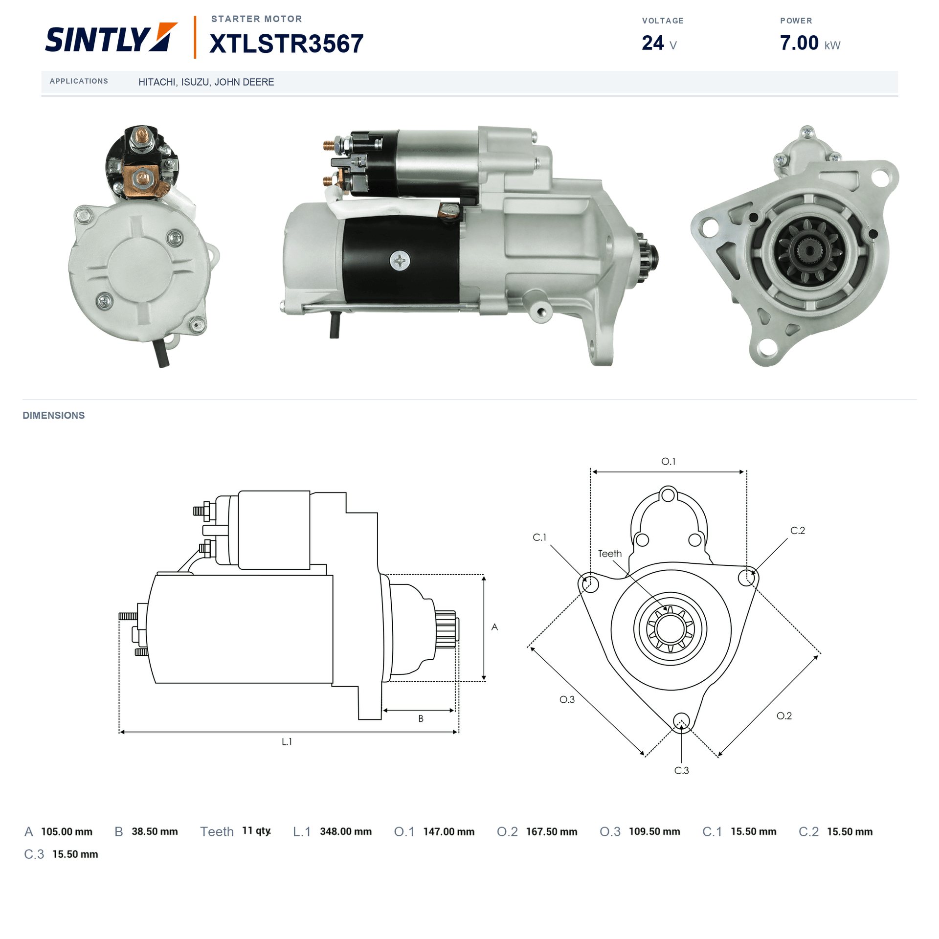 Starter XTLSTR3567