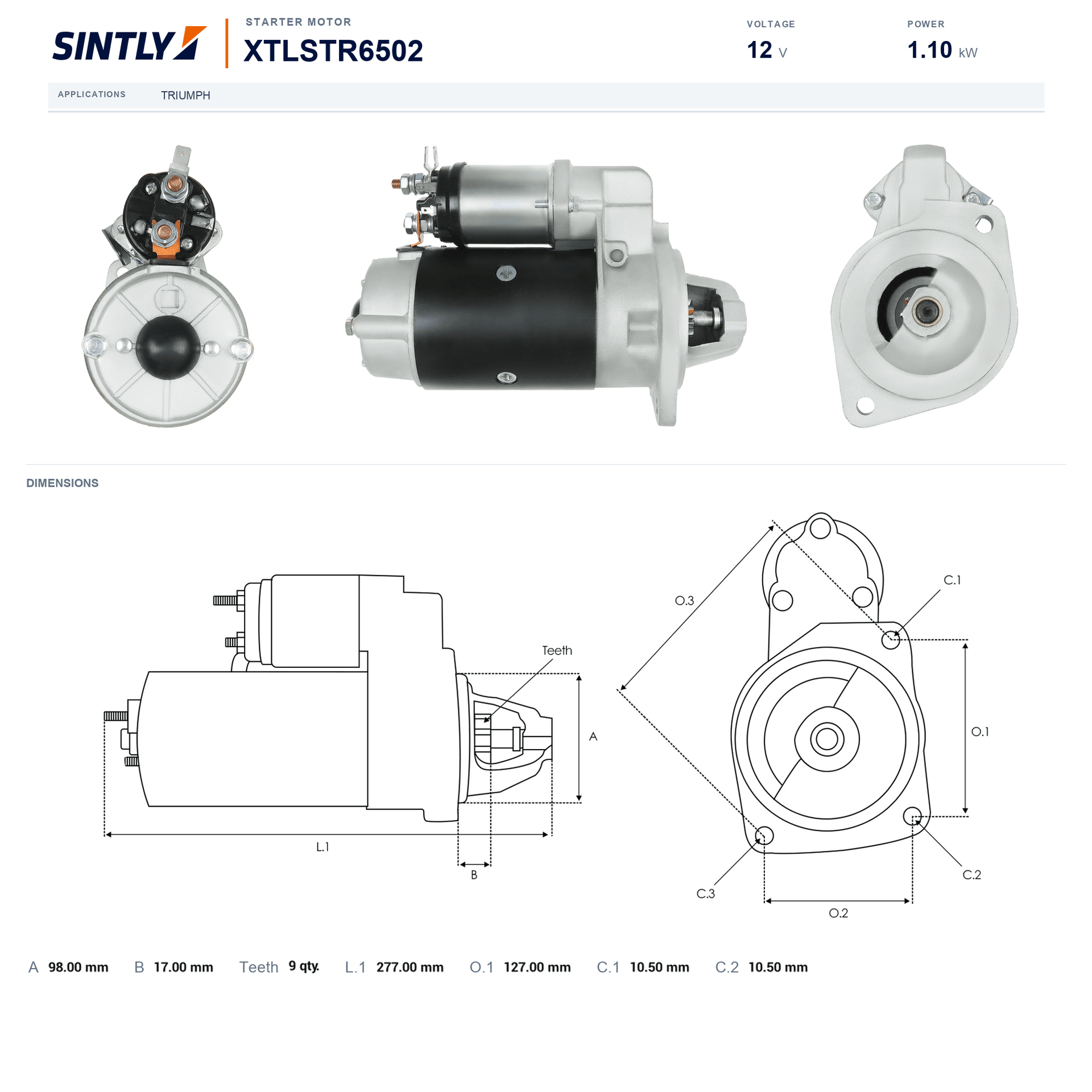 Starter XTLSTR6502