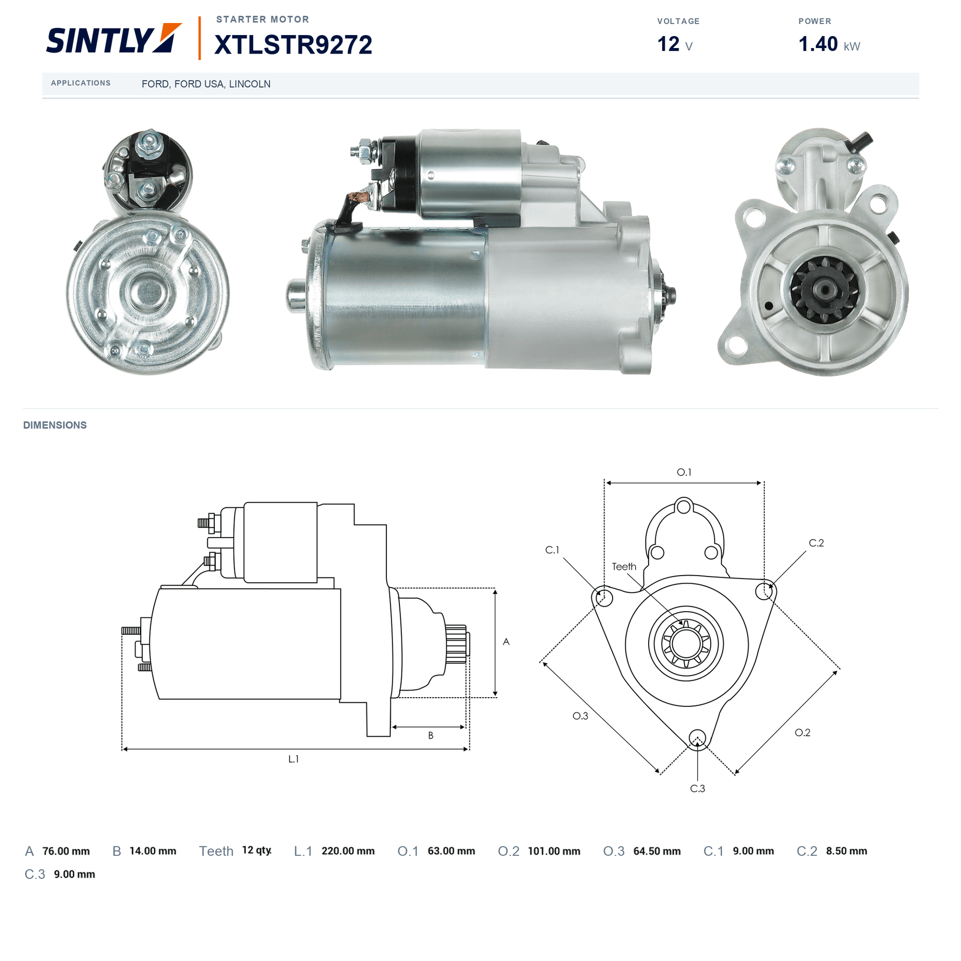 Starter XTLSTR9272