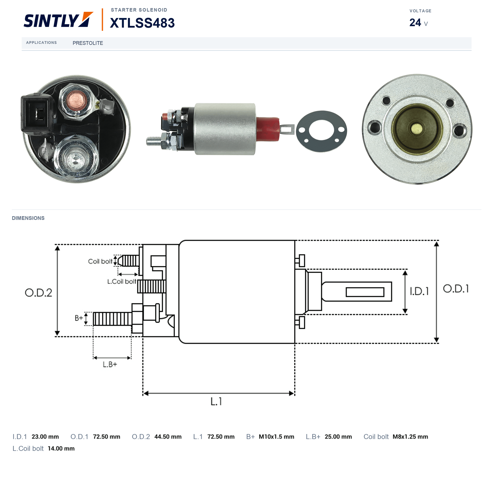 Starter Solenoid XTLSS483