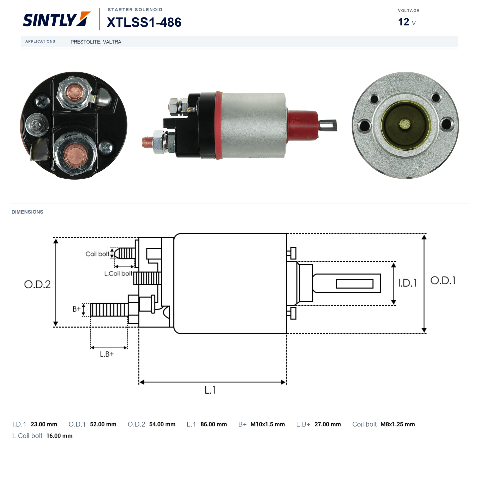 Starter Solenoid XTLSS1-486