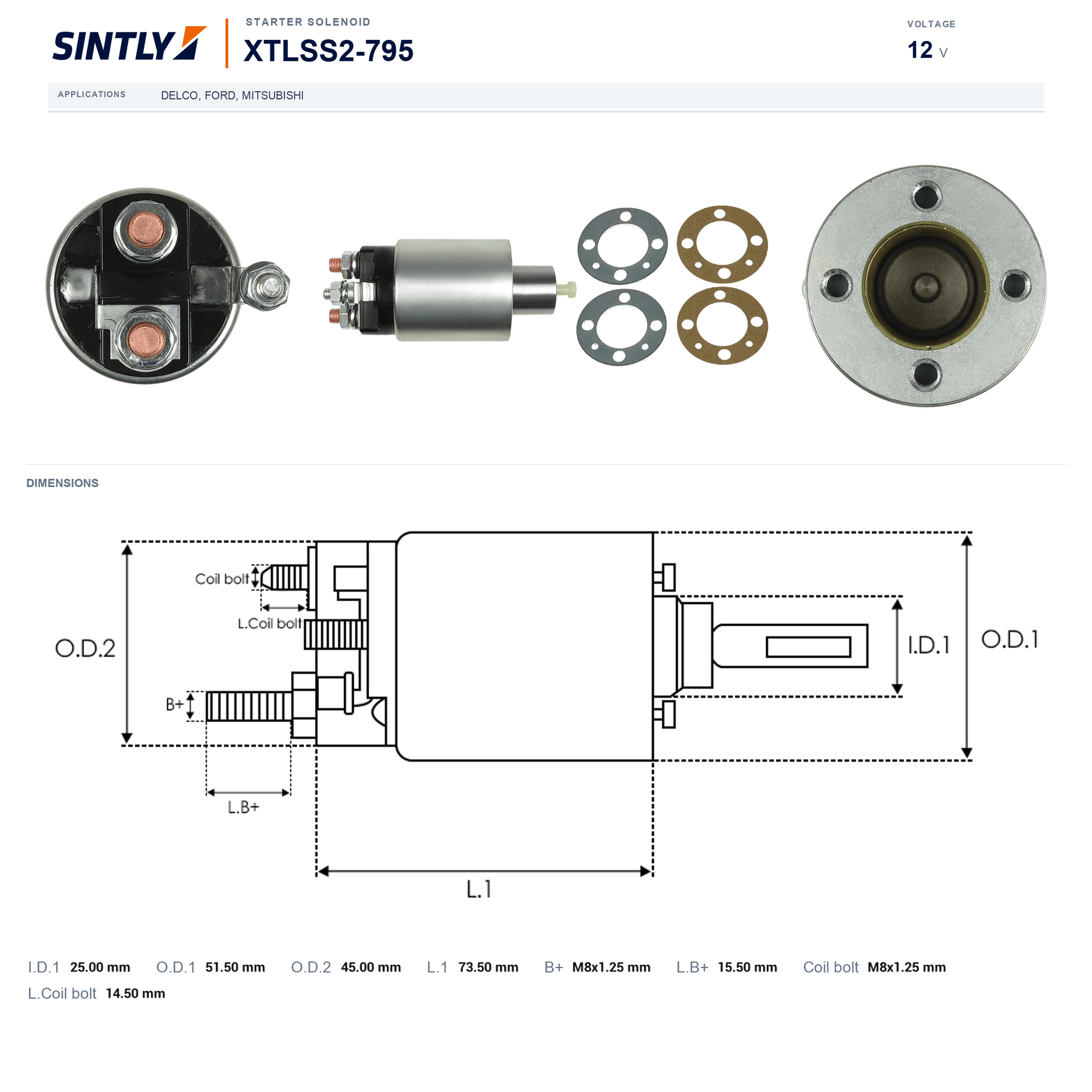 Starter Solenoid XTLSS2-795
