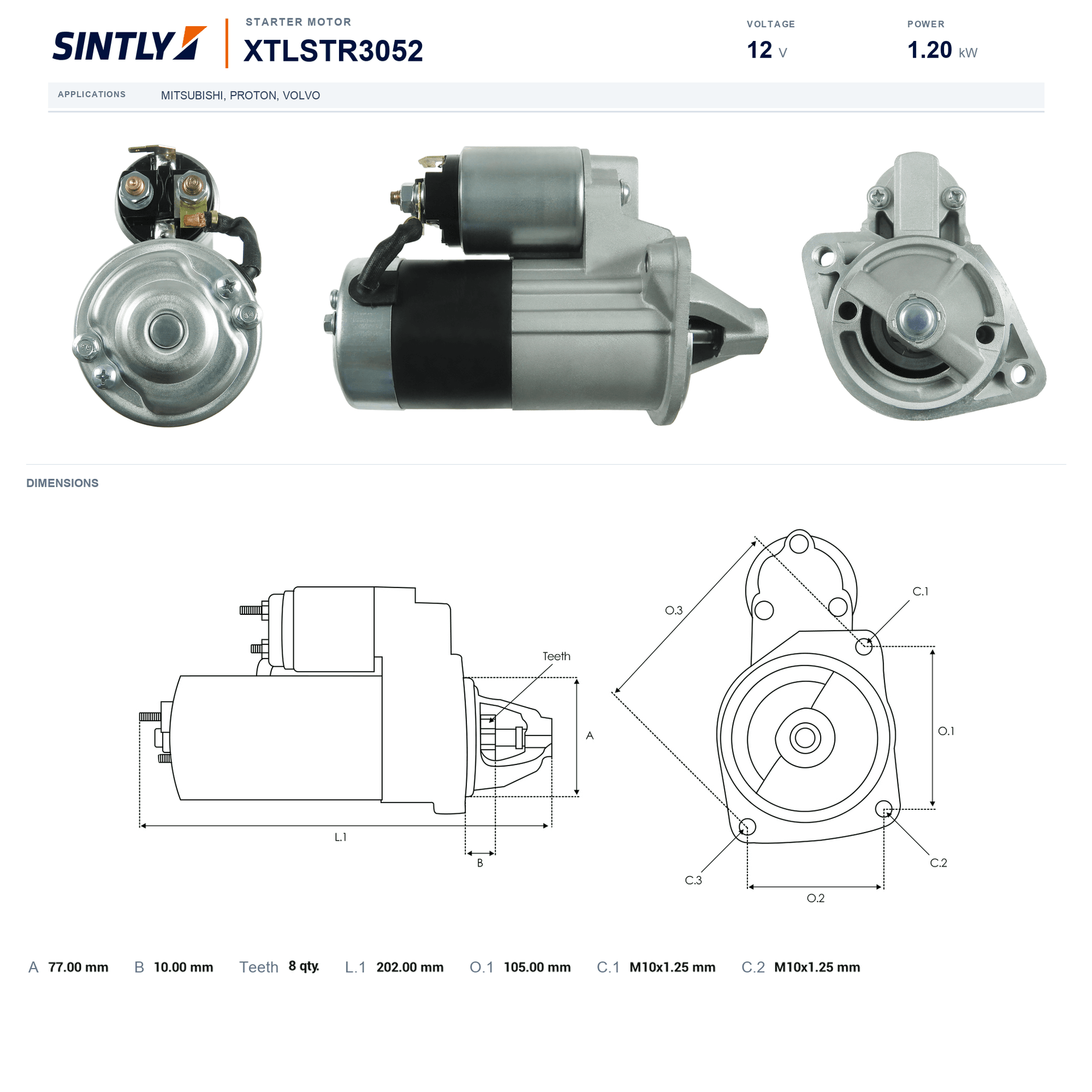 Starter XTLSTR3052
