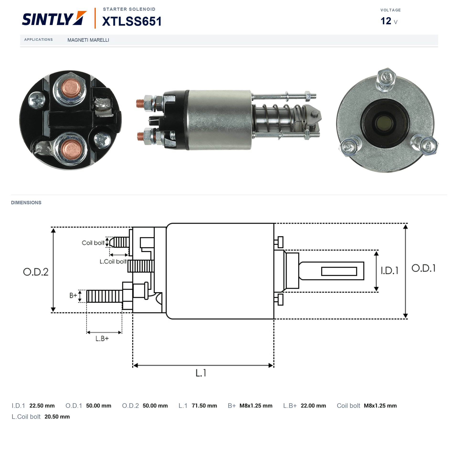 Starter Solenoid XTLSS651