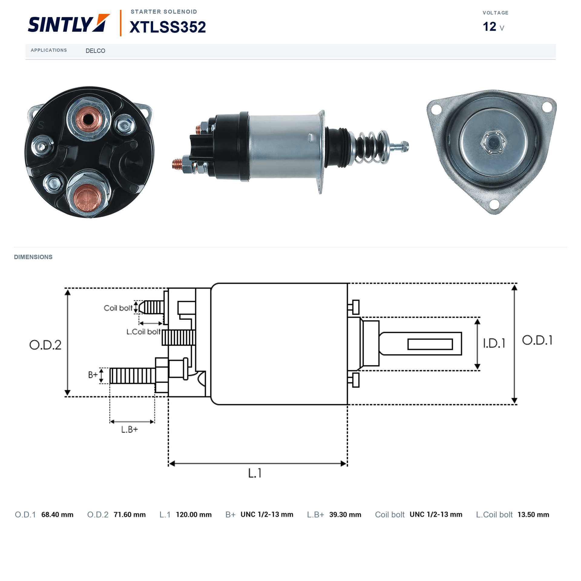 Starter Solenoid XTLSS352