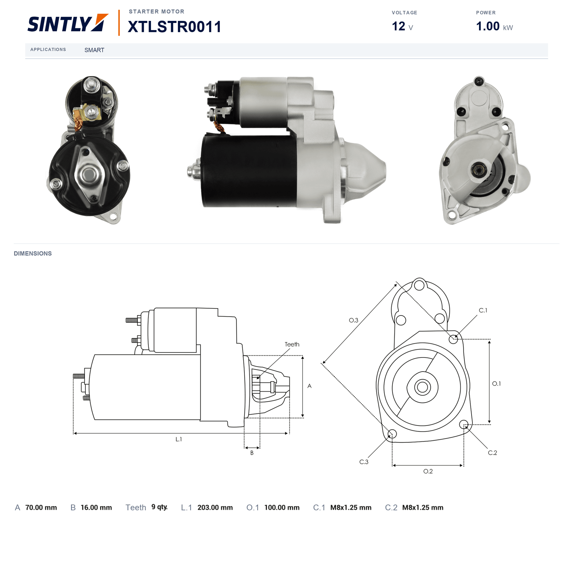 Starter XTLSTR0011