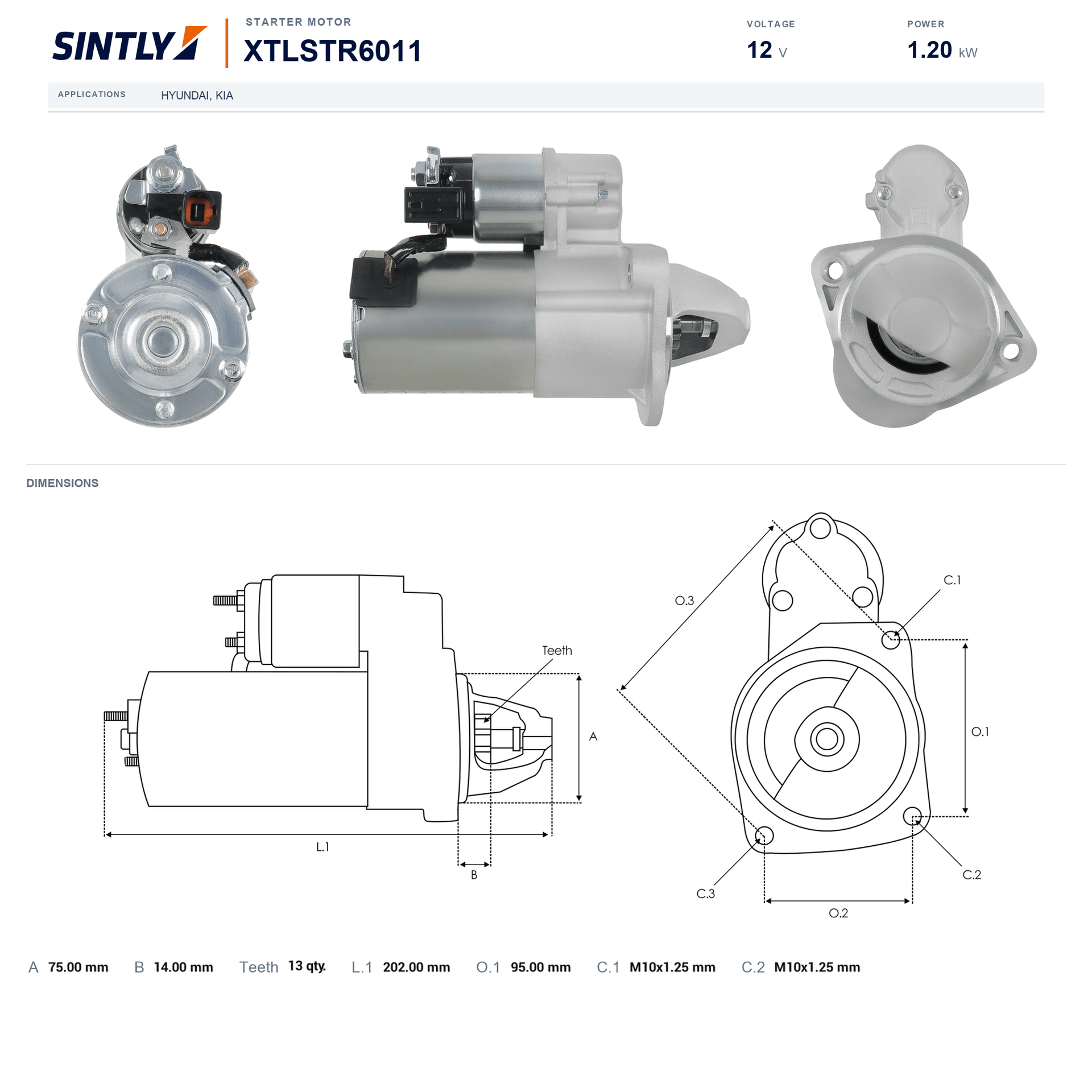 Starter XTLSTR6011