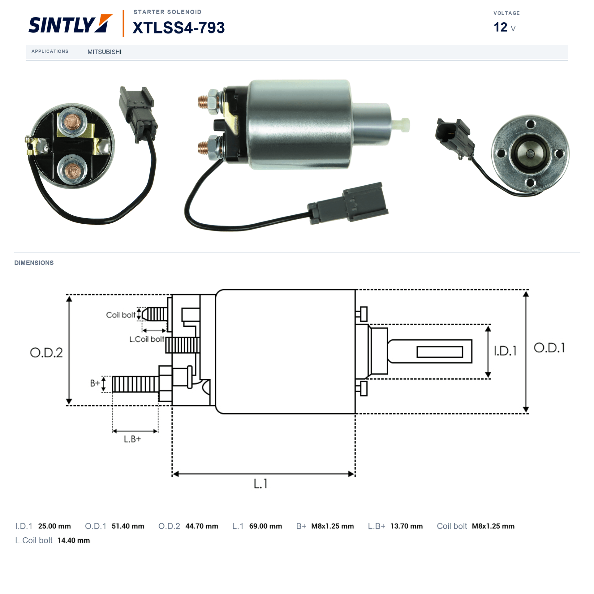 Starter Solenoid XTLSS4-793