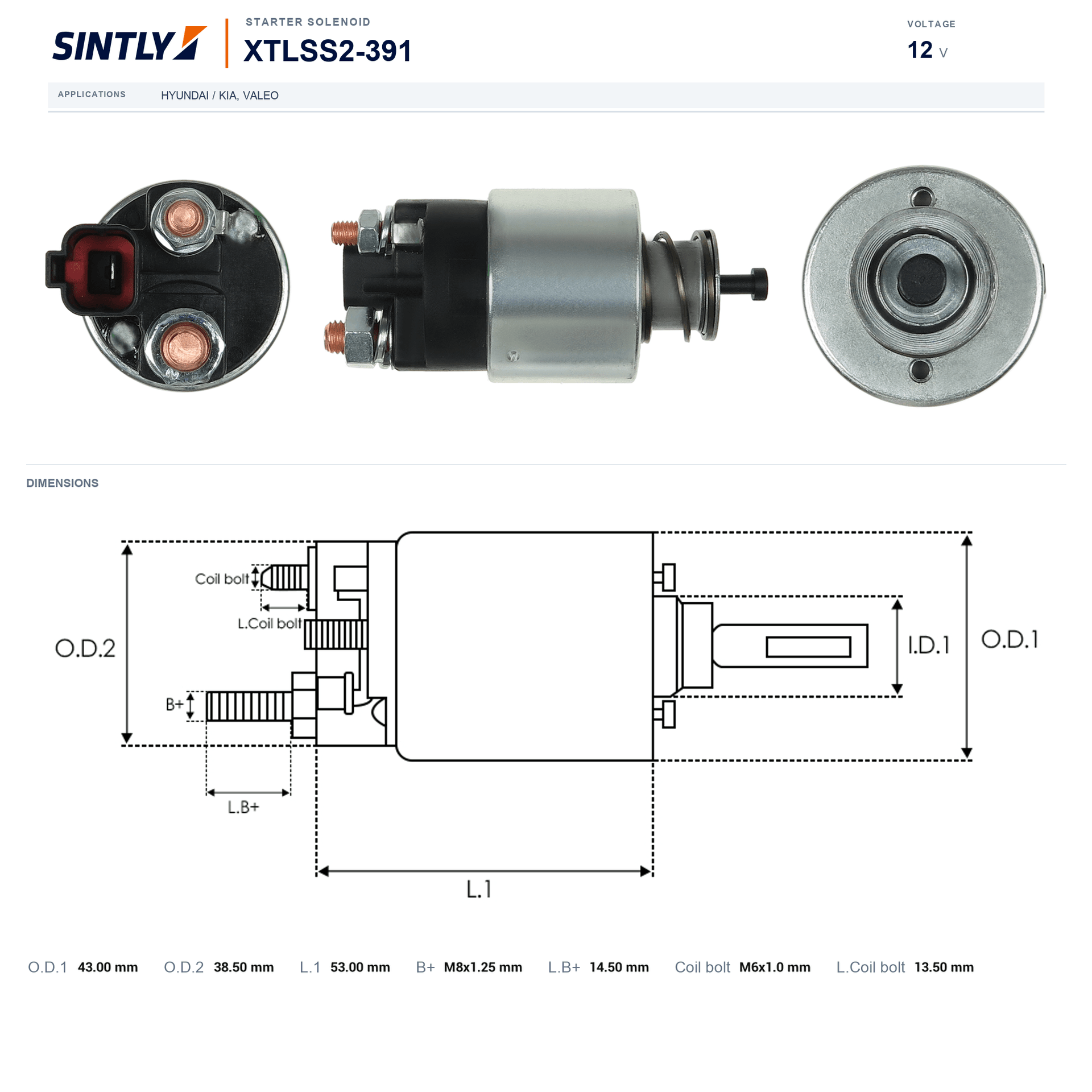 Starter Solenoid XTLSS2-391