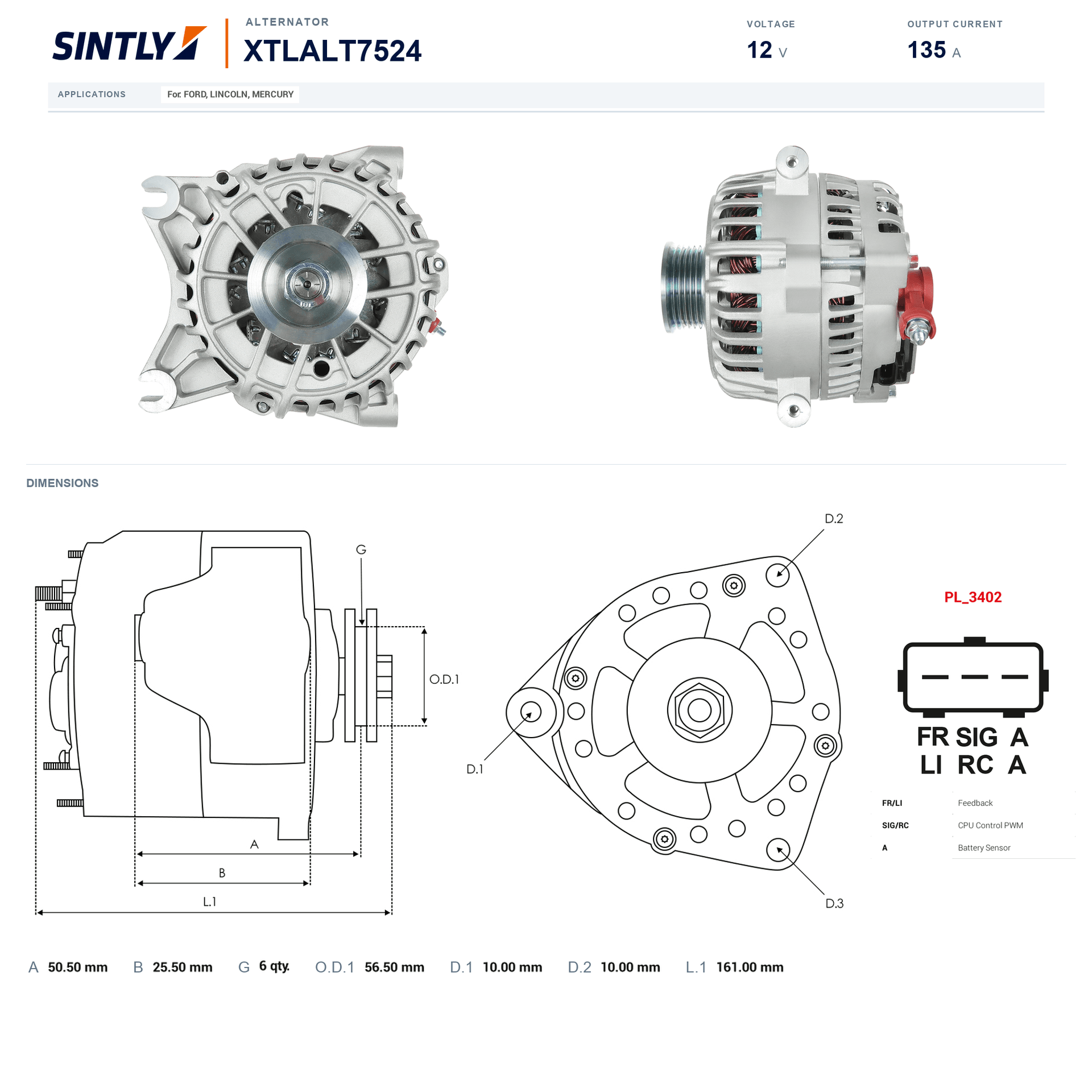 Alternator XTLALT7524
