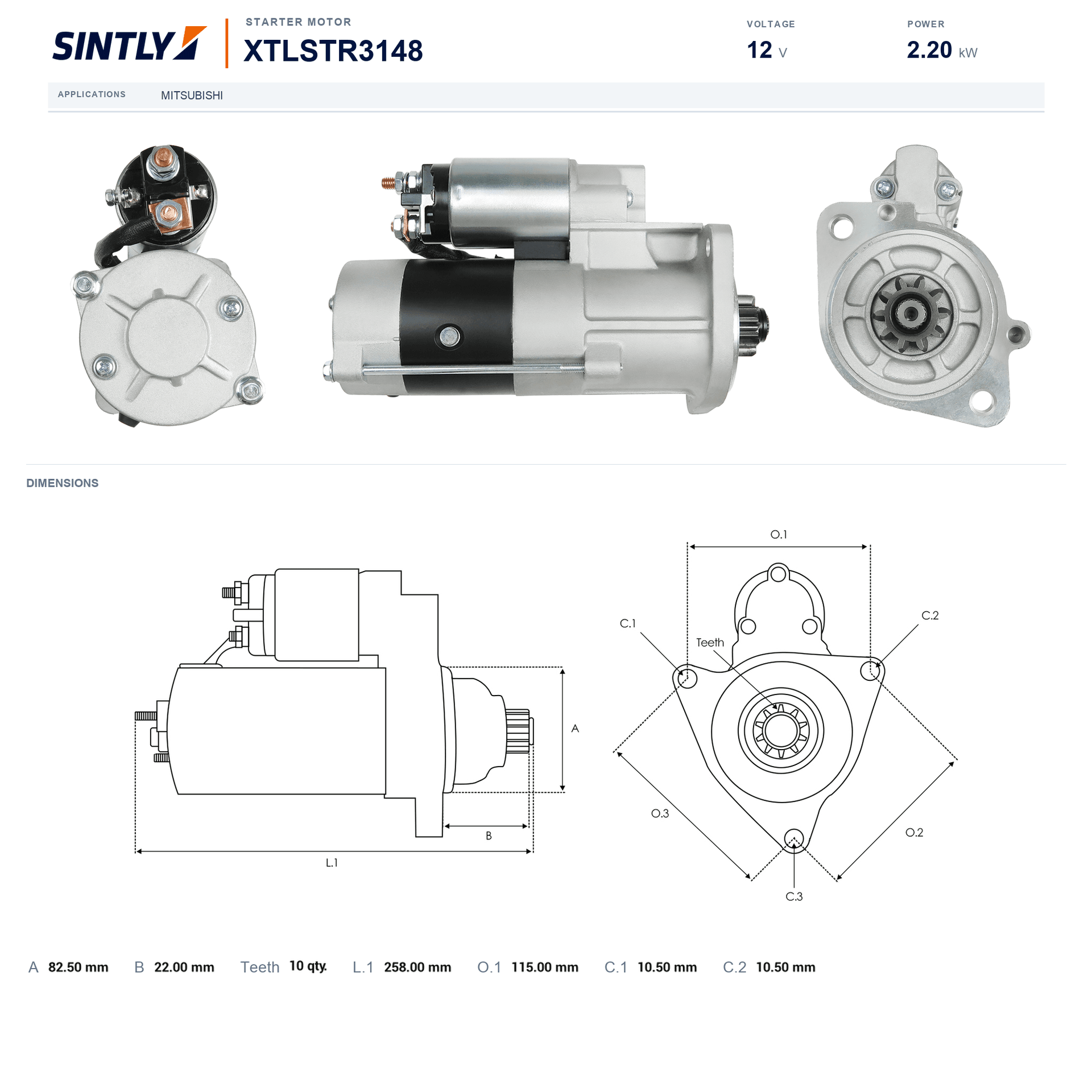 Starter XTLSTR3148