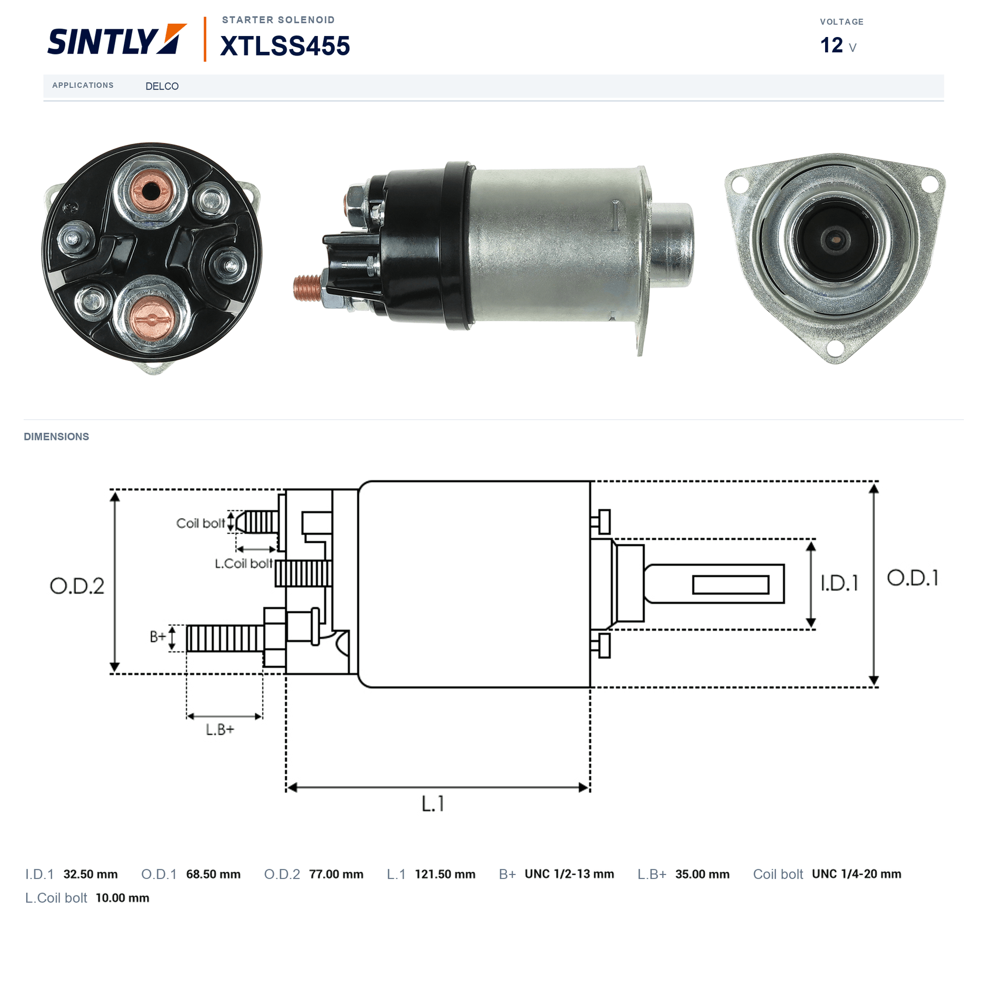 Starter Solenoid XTLSS455