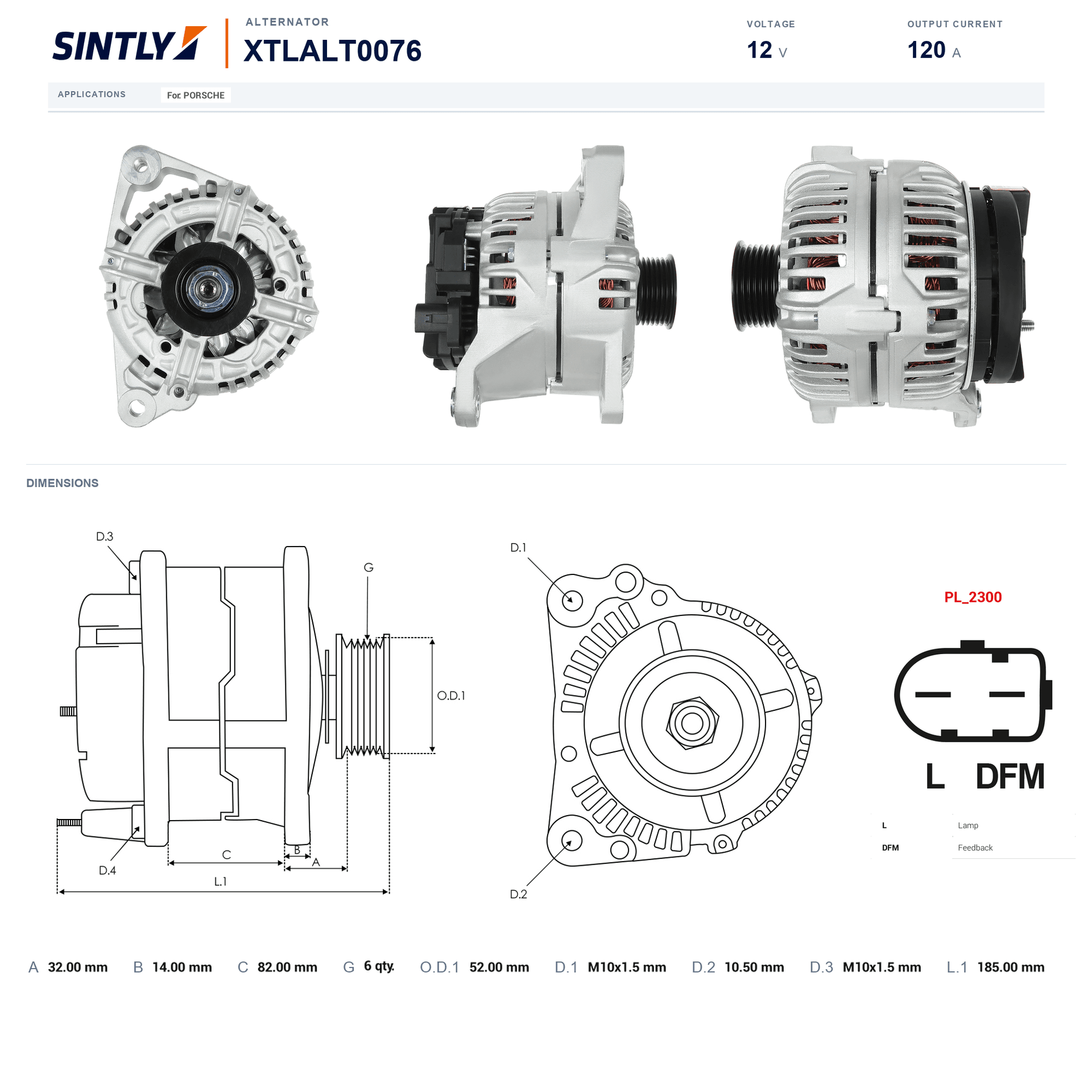 Alternator XTLALT0076