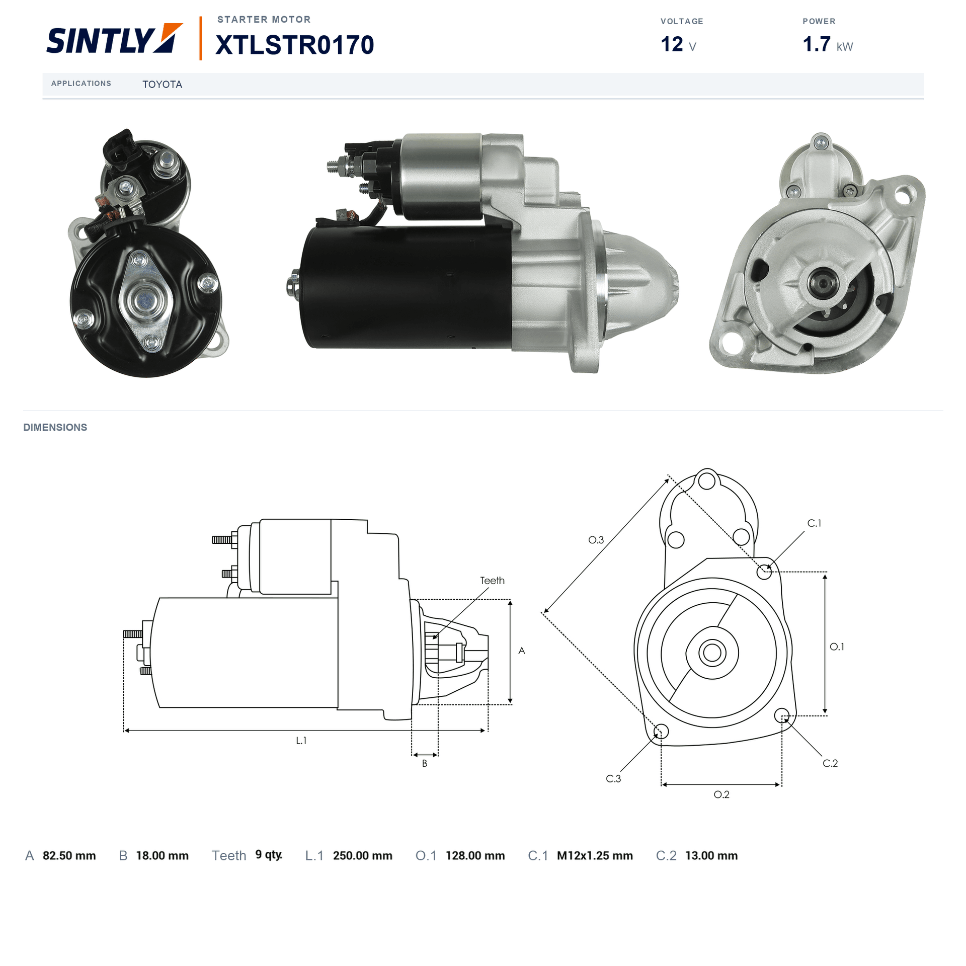 Starter XTLSTR0170