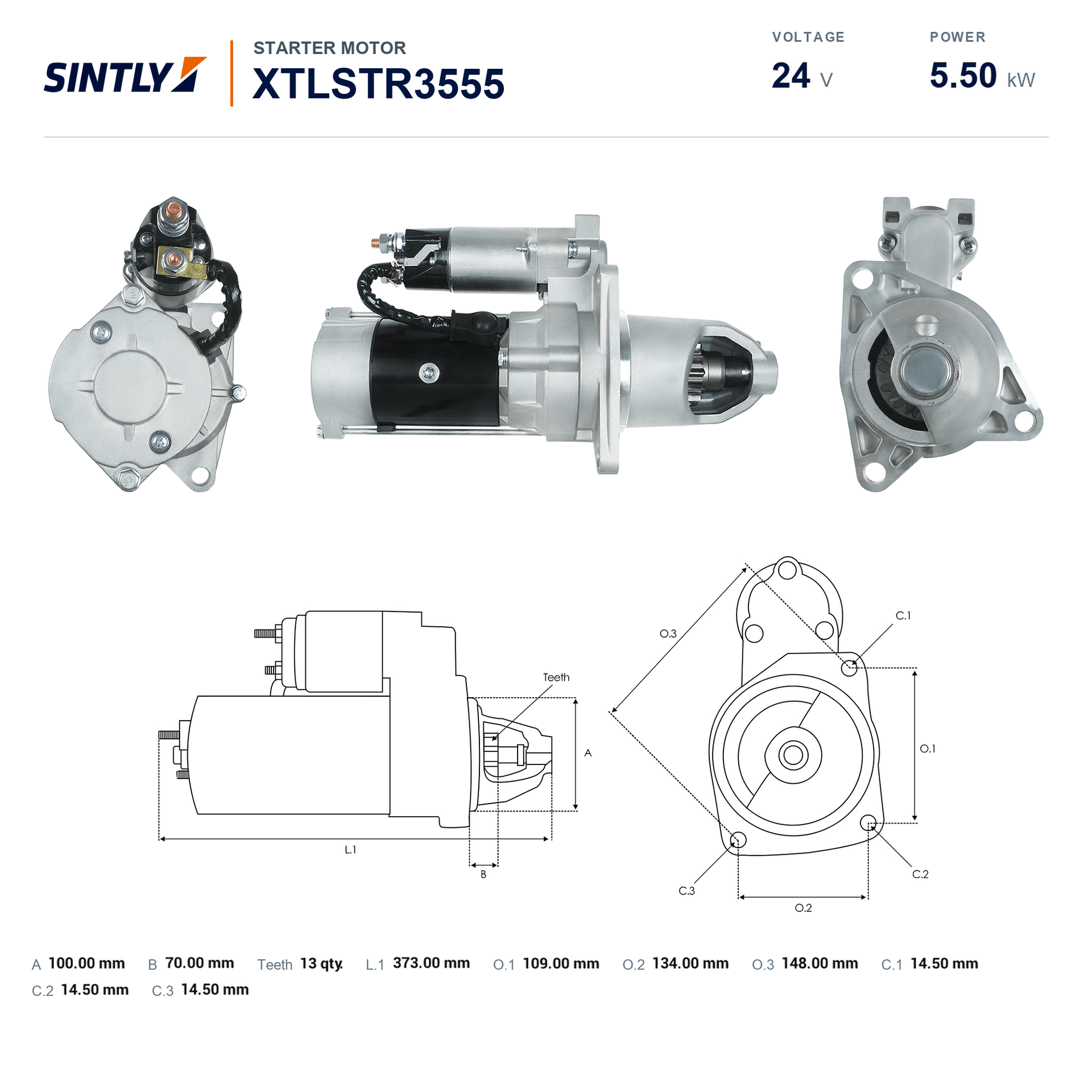 Motor de arranque XTLSTR3555