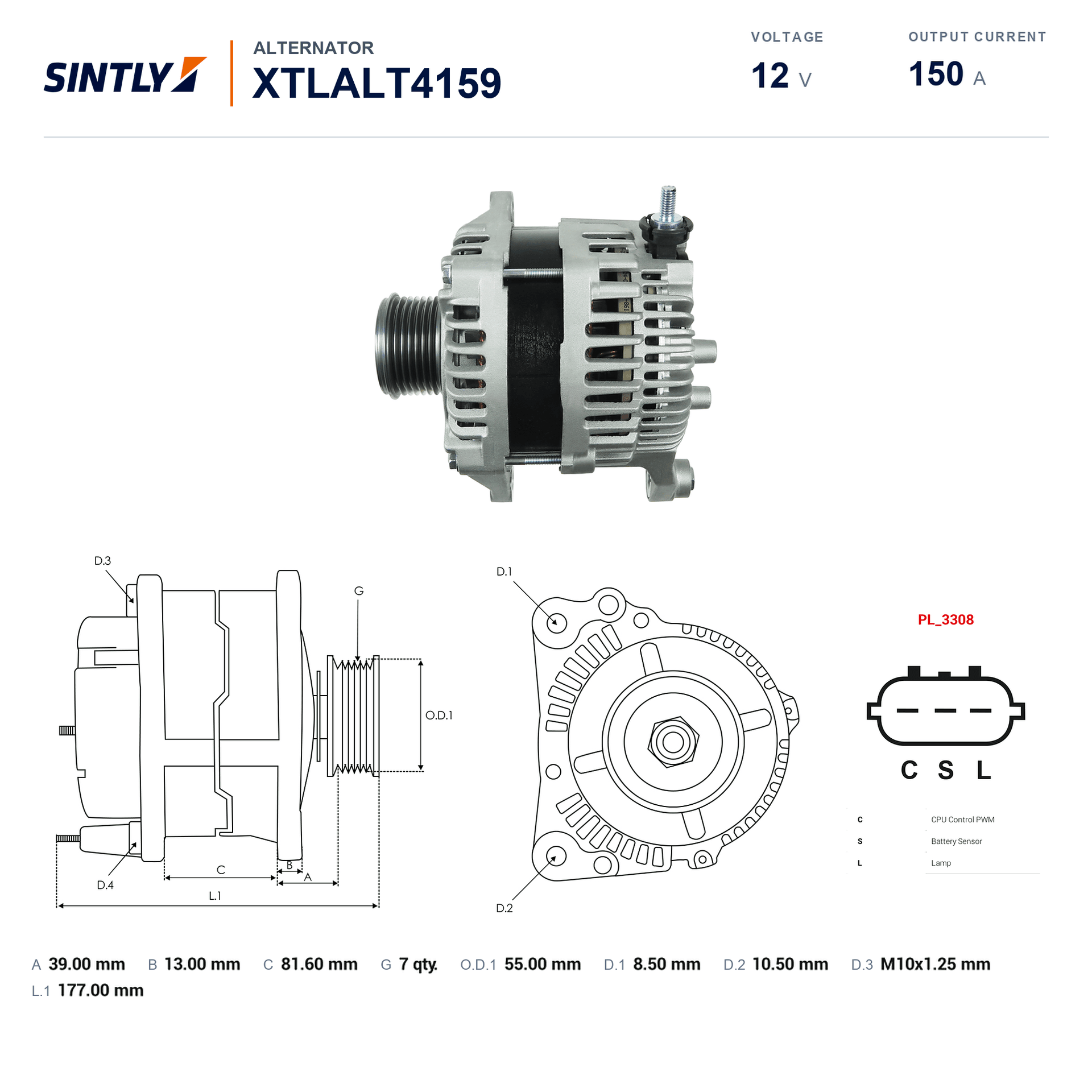 Alternator XTLALT4159