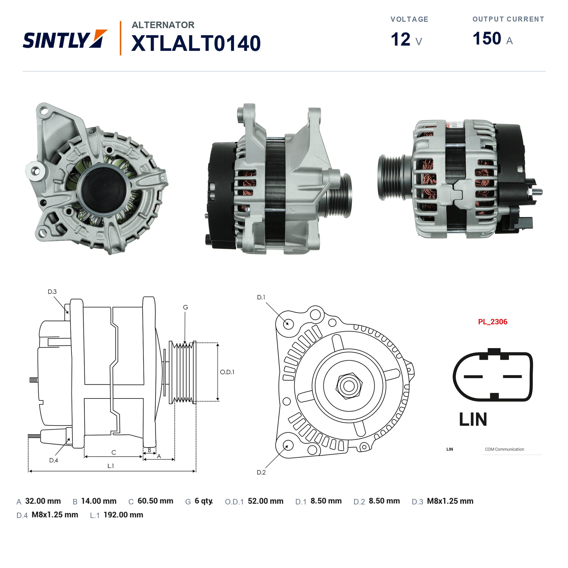 Alternator XTLALT0140