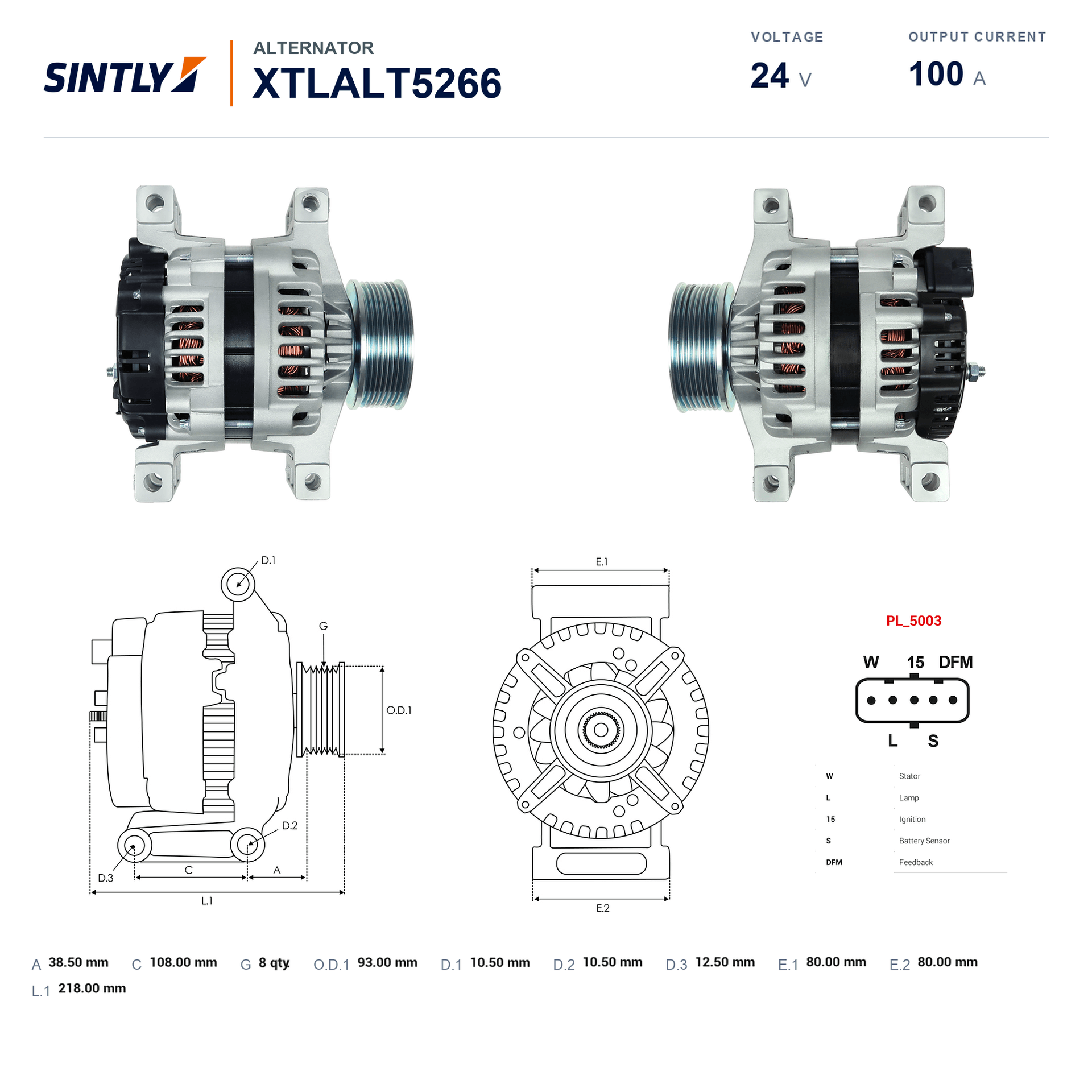Alternator XTLALT5266